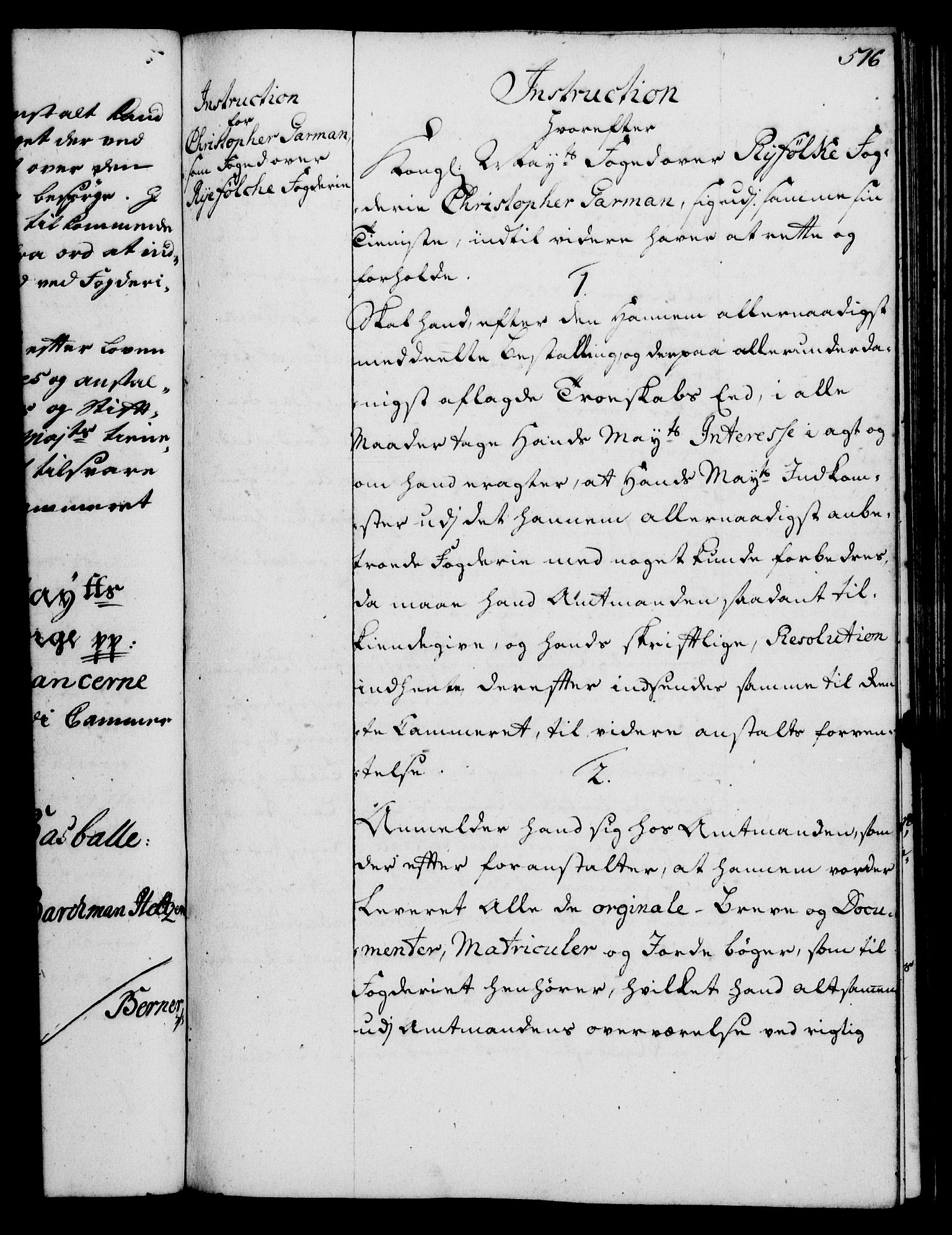 Rentekammeret, Kammerkanselliet, RA/EA-3111/G/Gg/Ggi/L0002: Norsk instruksjonsprotokoll med register (merket RK 53.35), 1729-1751, p. 516