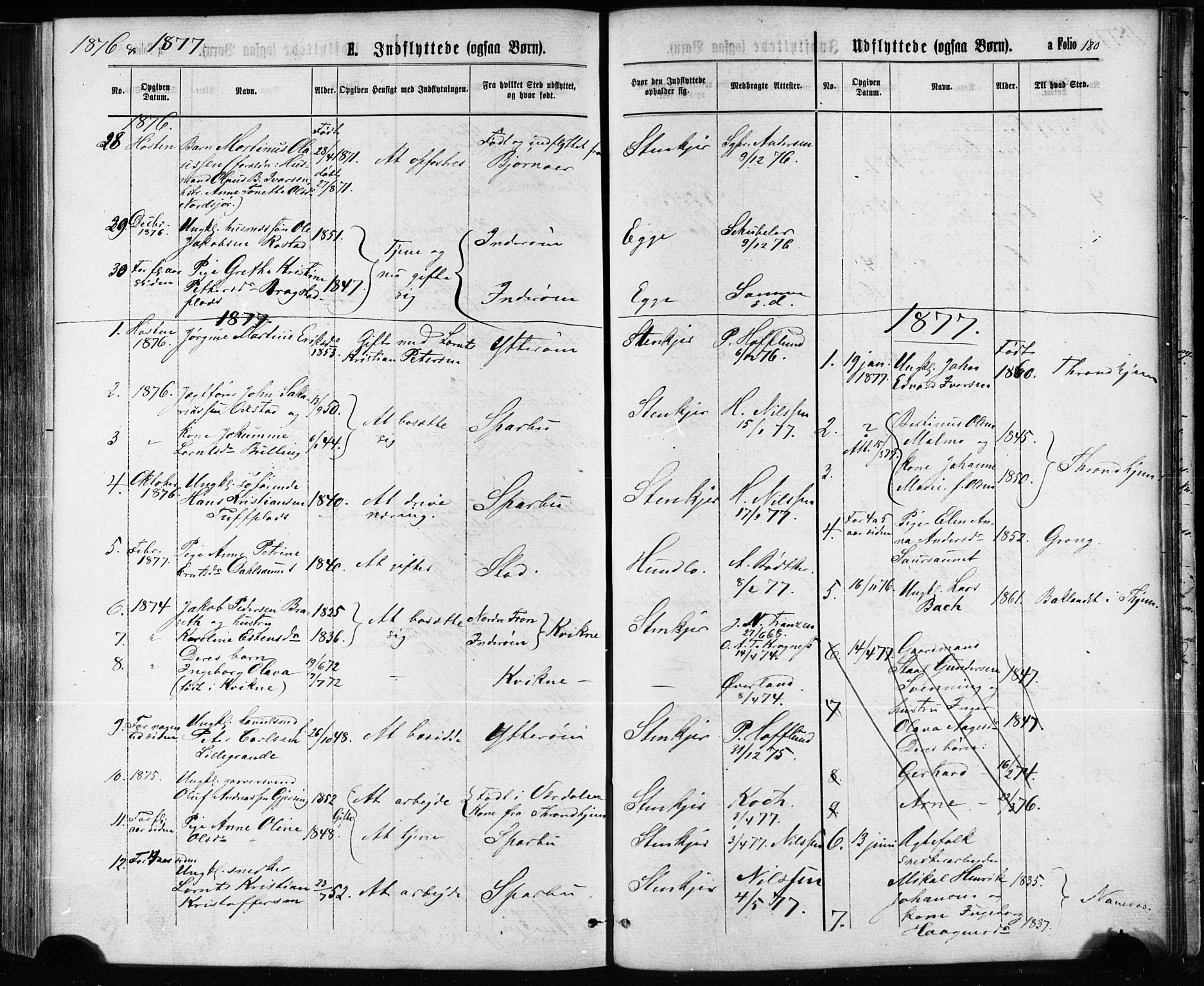 Ministerialprotokoller, klokkerbøker og fødselsregistre - Nord-Trøndelag, SAT/A-1458/739/L0370: Parish register (official) no. 739A02, 1868-1881, p. 180