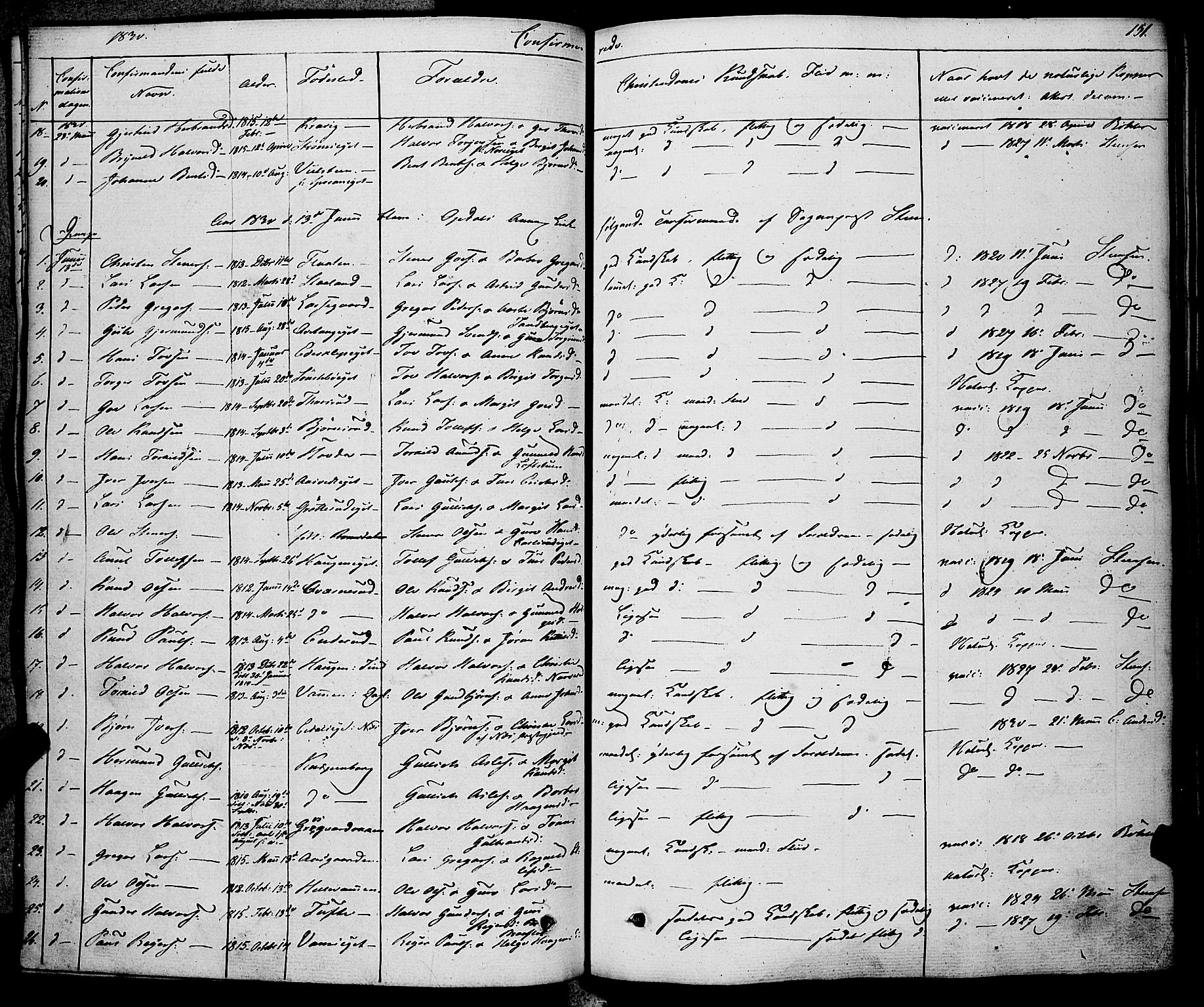 Rollag kirkebøker, AV/SAKO-A-240/F/Fa/L0007: Parish register (official) no. I 7, 1828-1847, p. 151