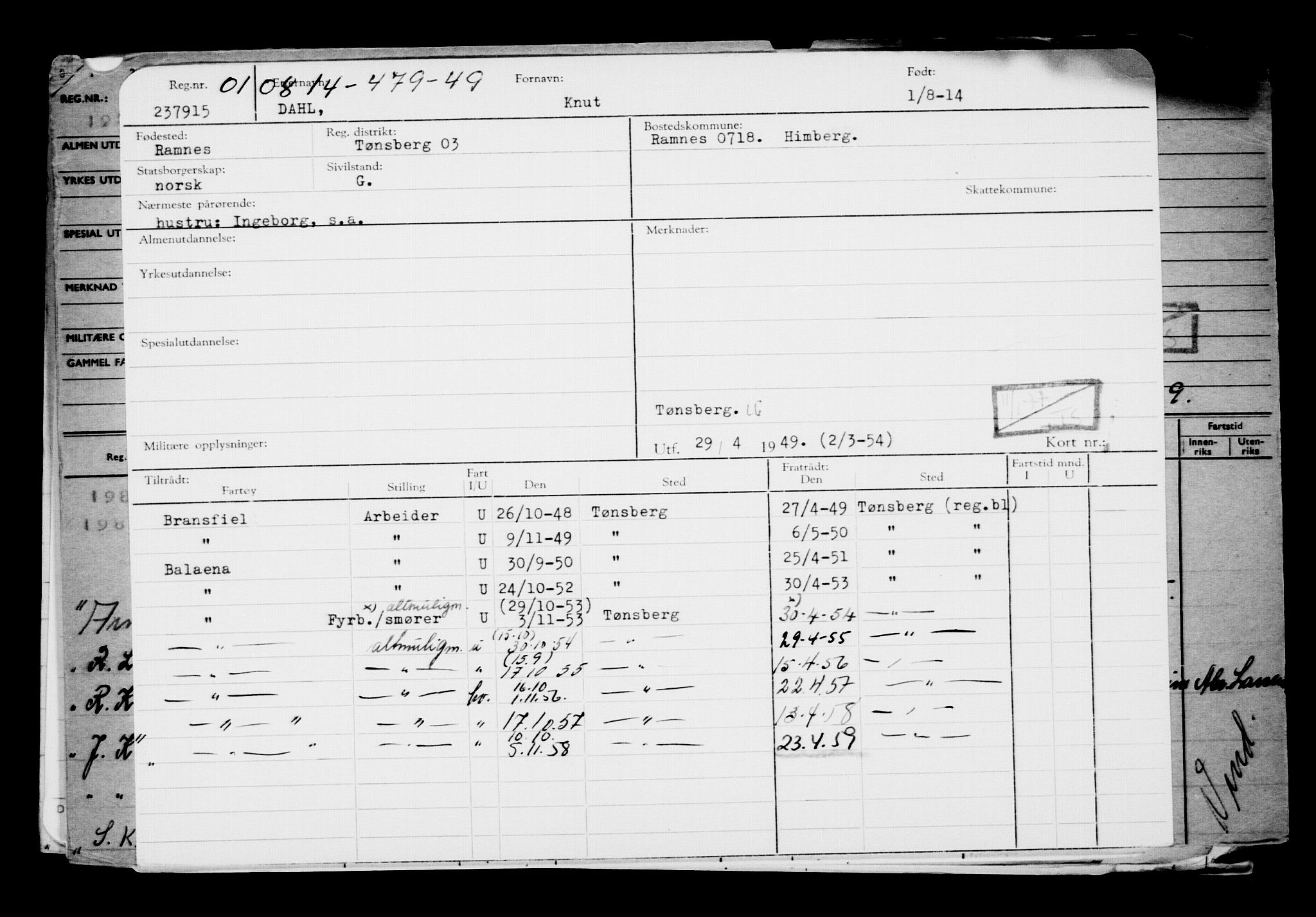 Direktoratet for sjømenn, AV/RA-S-3545/G/Gb/L0123: Hovedkort, 1914, p. 3