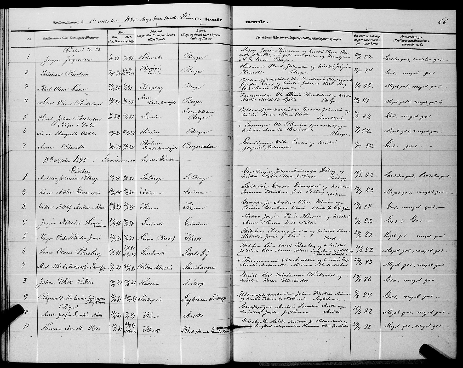 Strømm kirkebøker, AV/SAKO-A-322/G/Ga/L0003: Parish register (copy) no. I 3, 1889-1896, p. 66