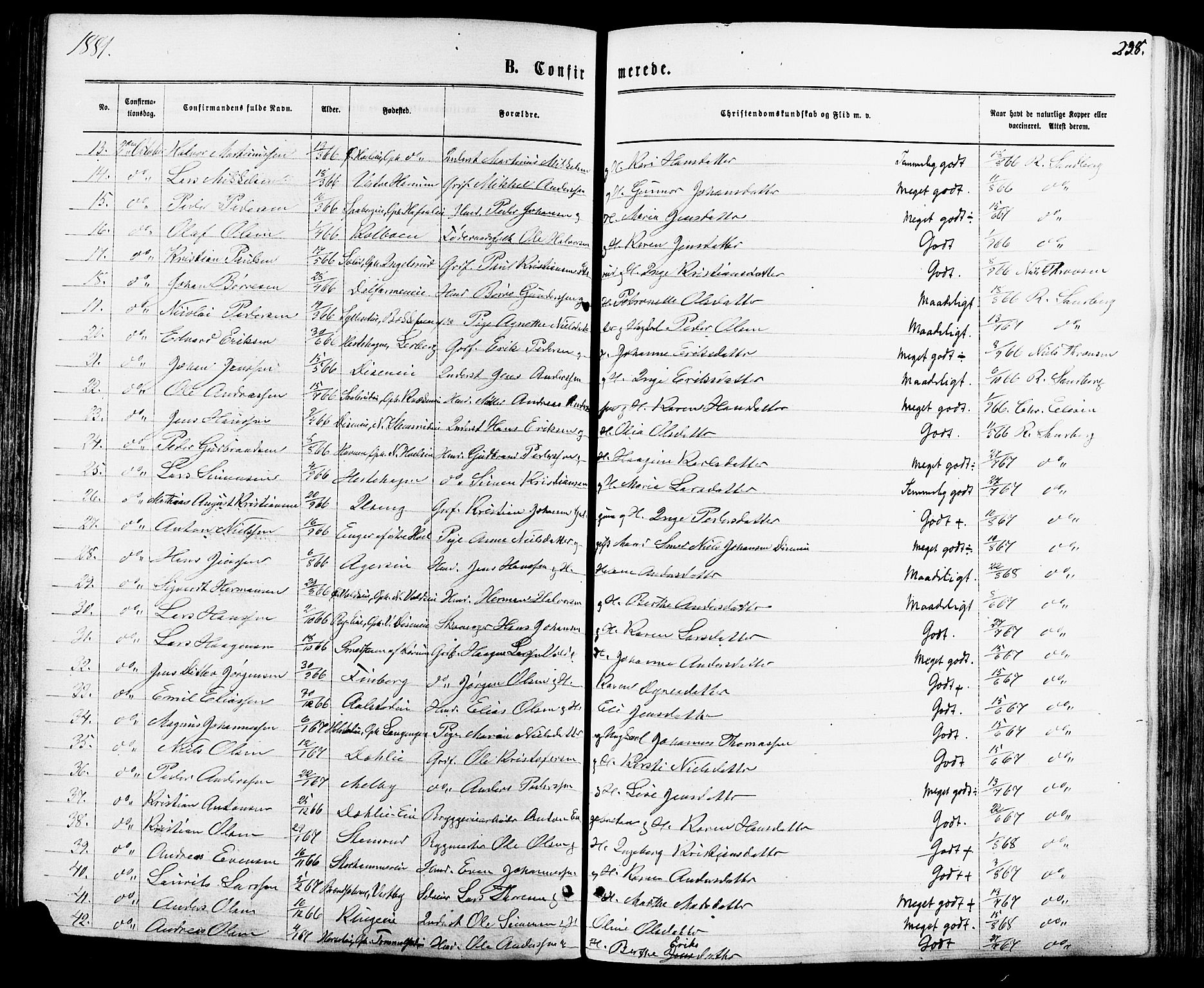 Vang prestekontor, Hedmark, SAH/PREST-008/H/Ha/Haa/L0015: Parish register (official) no. 15, 1871-1885, p. 238