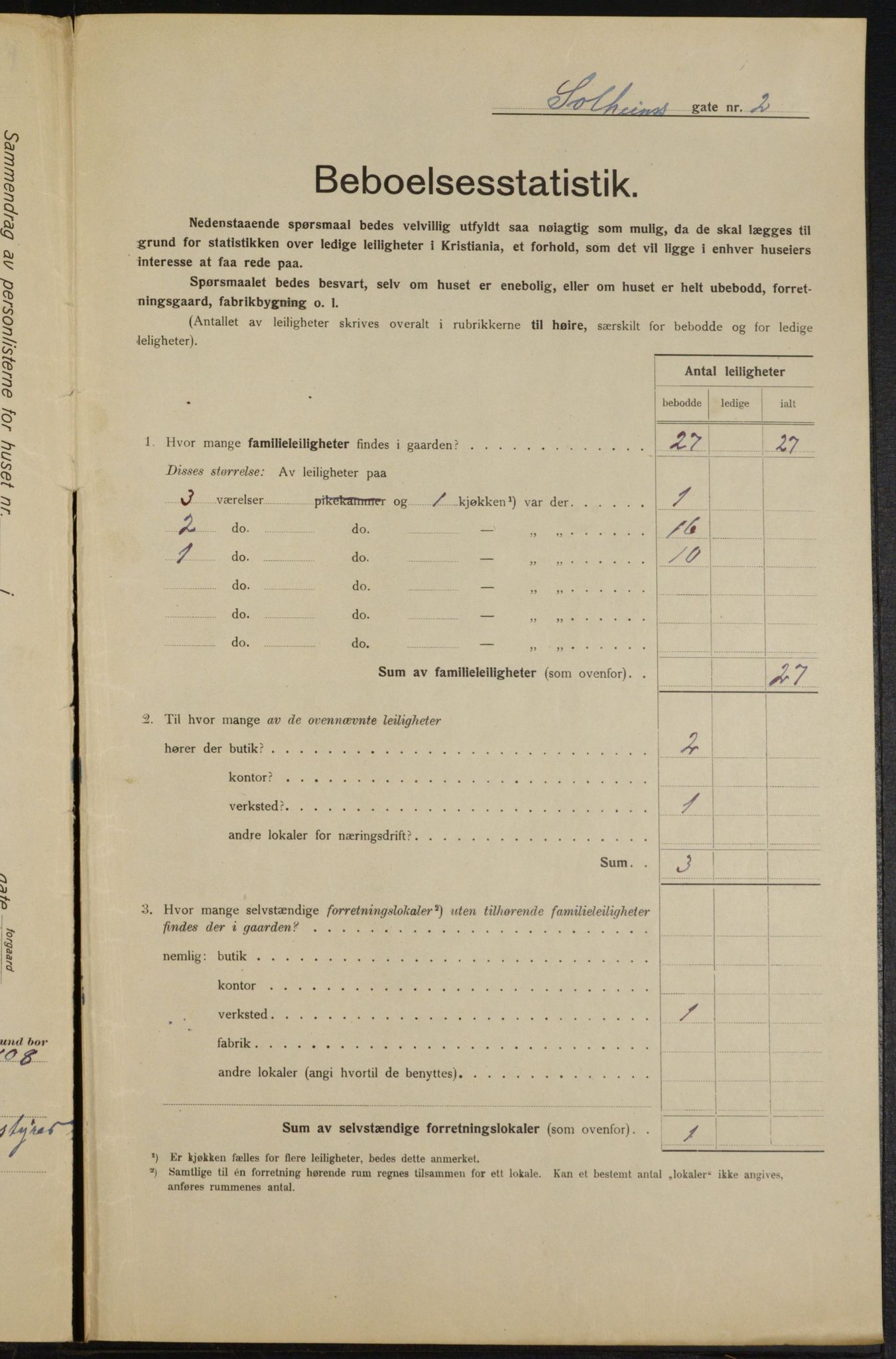 OBA, Municipal Census 1915 for Kristiania, 1915, p. 99383