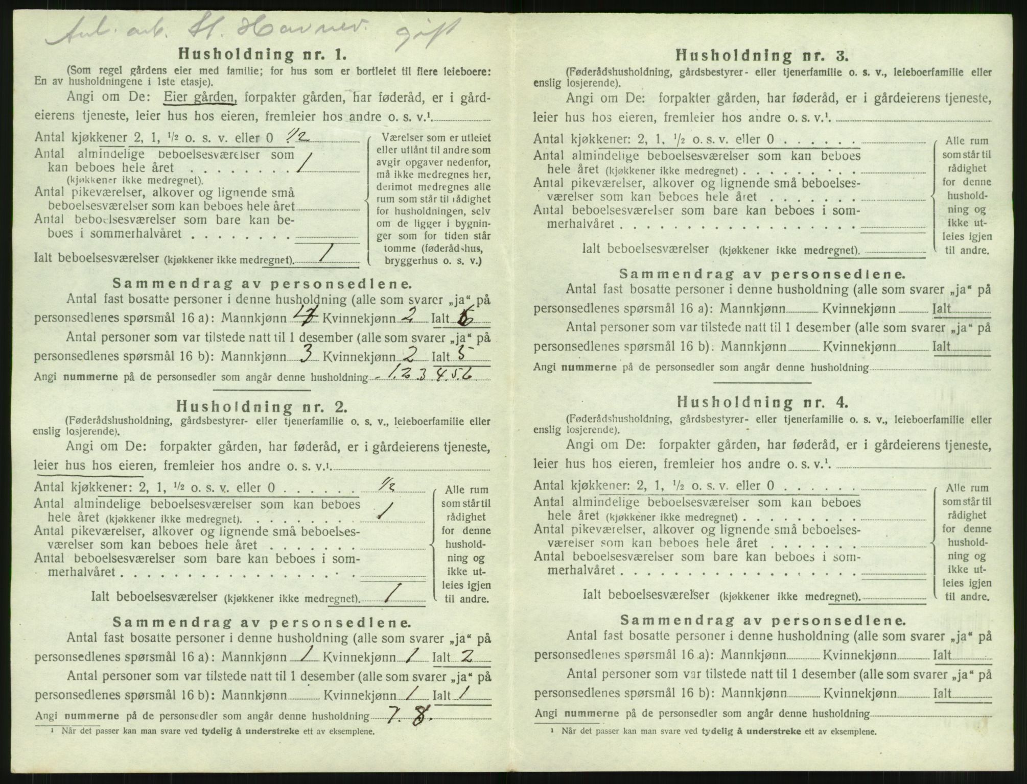 SAT, 1920 census for Borge, 1920, p. 676