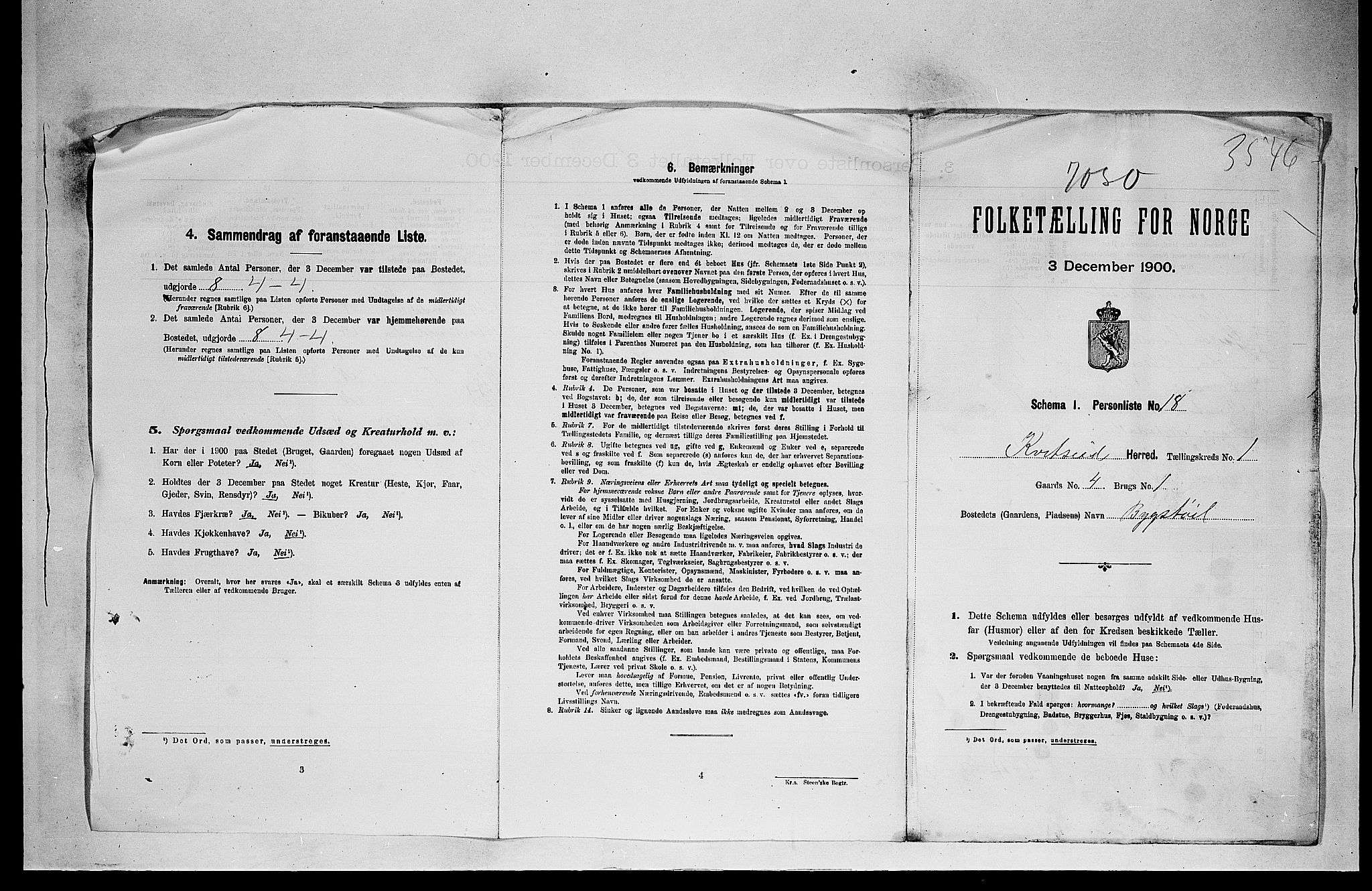 SAKO, 1900 census for Kviteseid, 1900, p. 43