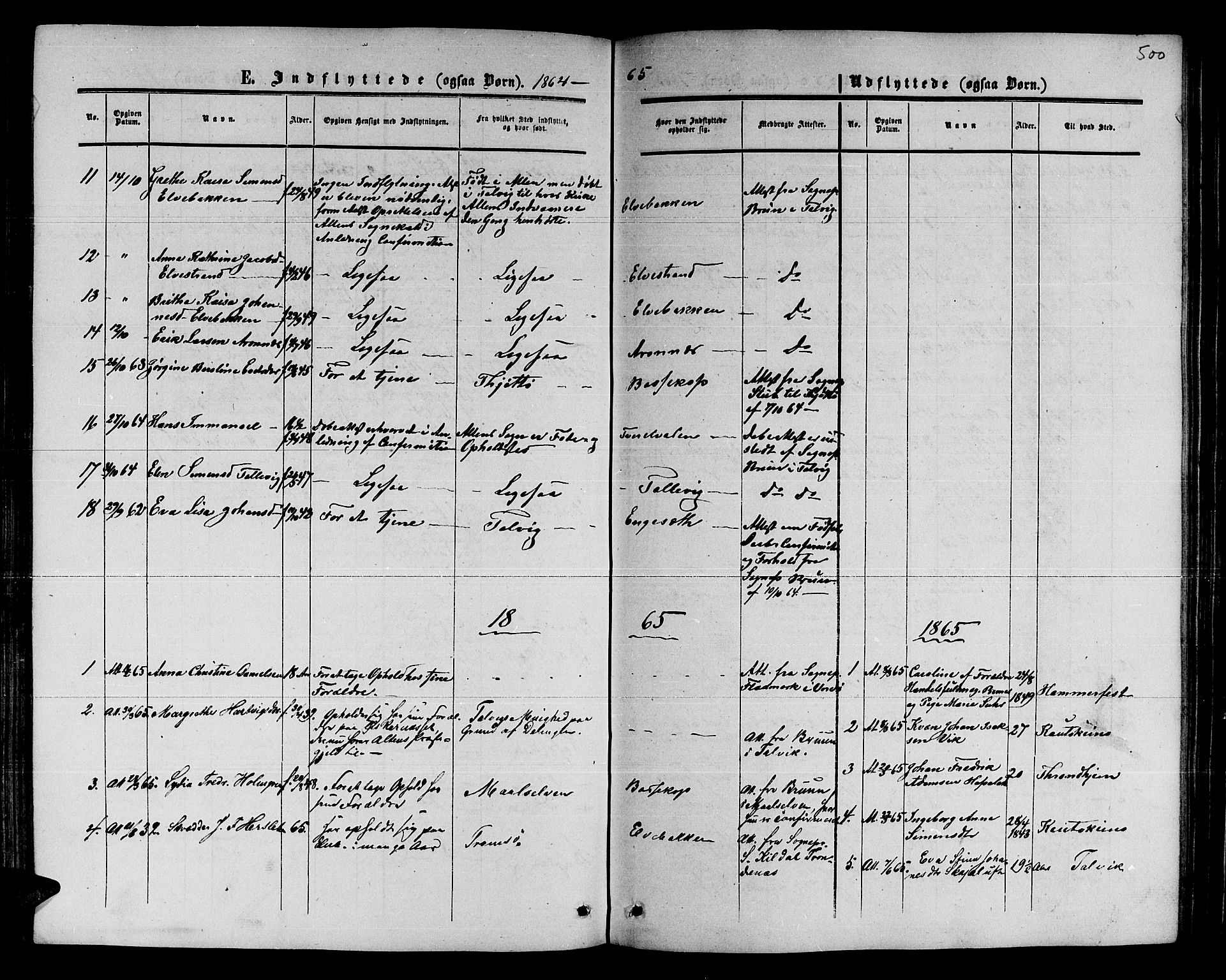 Alta sokneprestkontor, SATØ/S-1338/H/Hb/L0001.klokk: Parish register (copy) no. 1, 1858-1878, p. 499-500