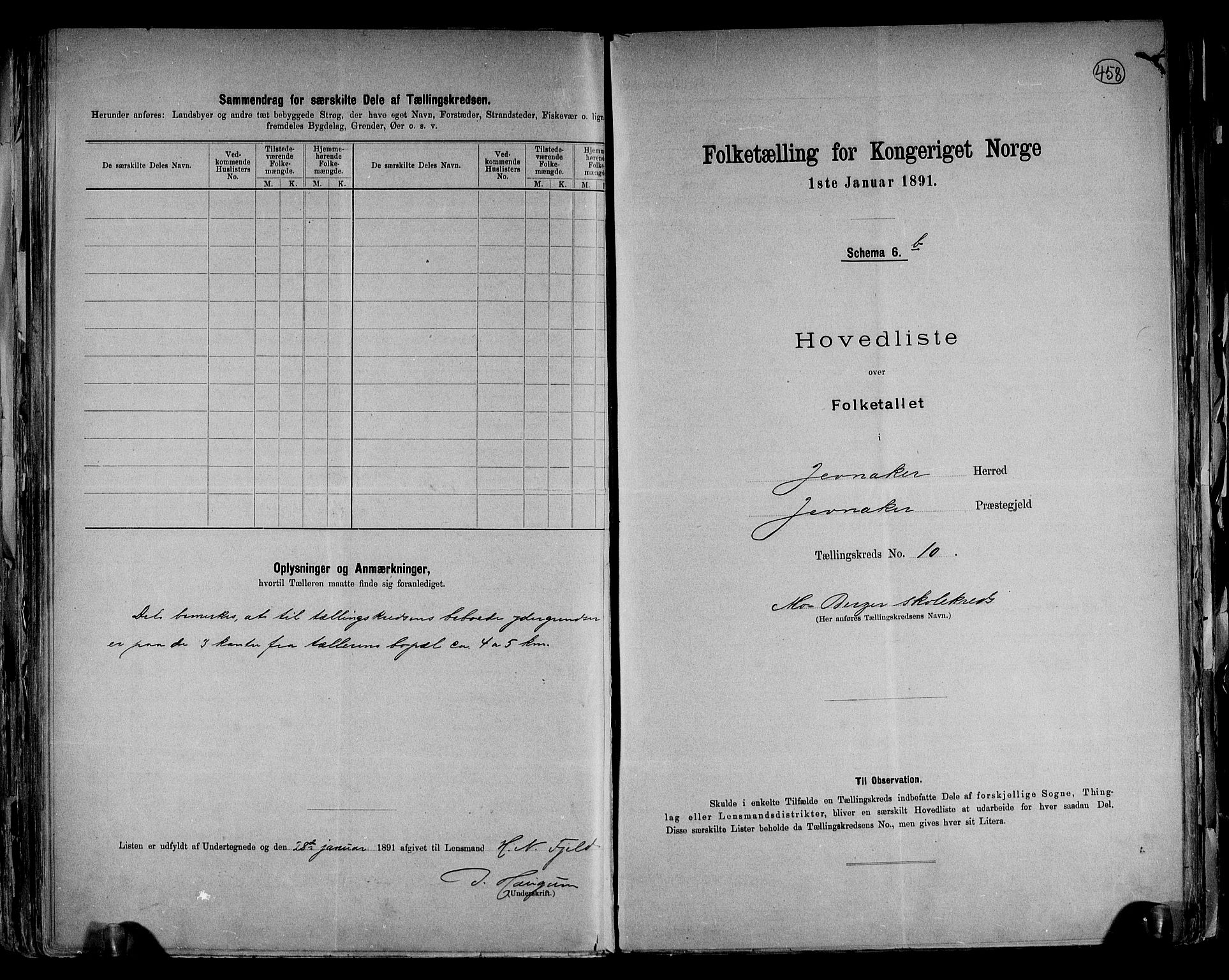 RA, 1891 census for 0532 Jevnaker, 1891, p. 28
