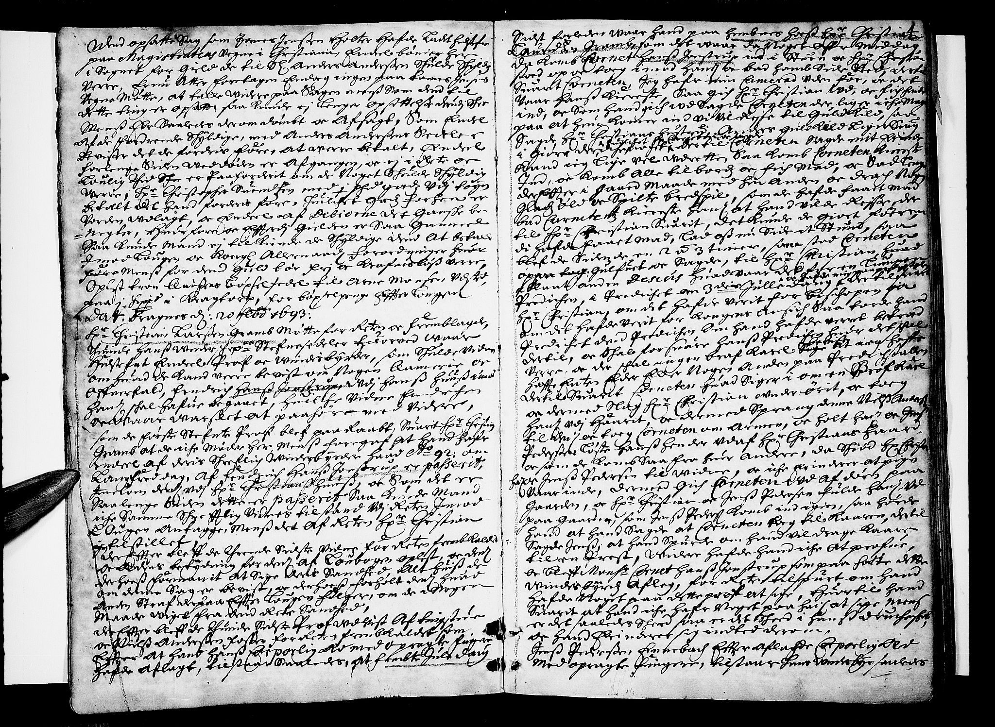 Nedre Romerike sorenskriveri, SAO/A-10469/F/Fb/L0026: Tingbok, 1697-1699, p. 3b-4a