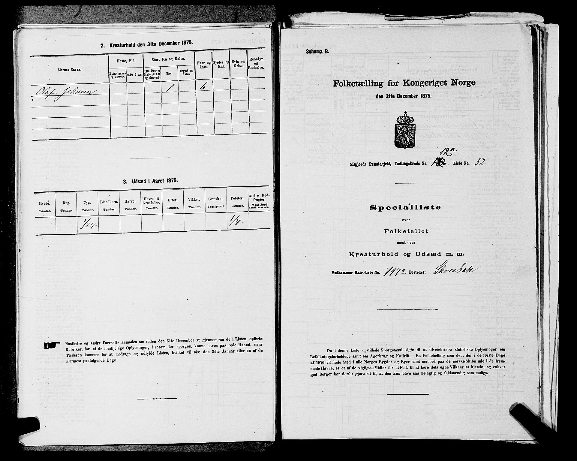 SAKO, 1875 census for 0828P Seljord, 1875, p. 1354