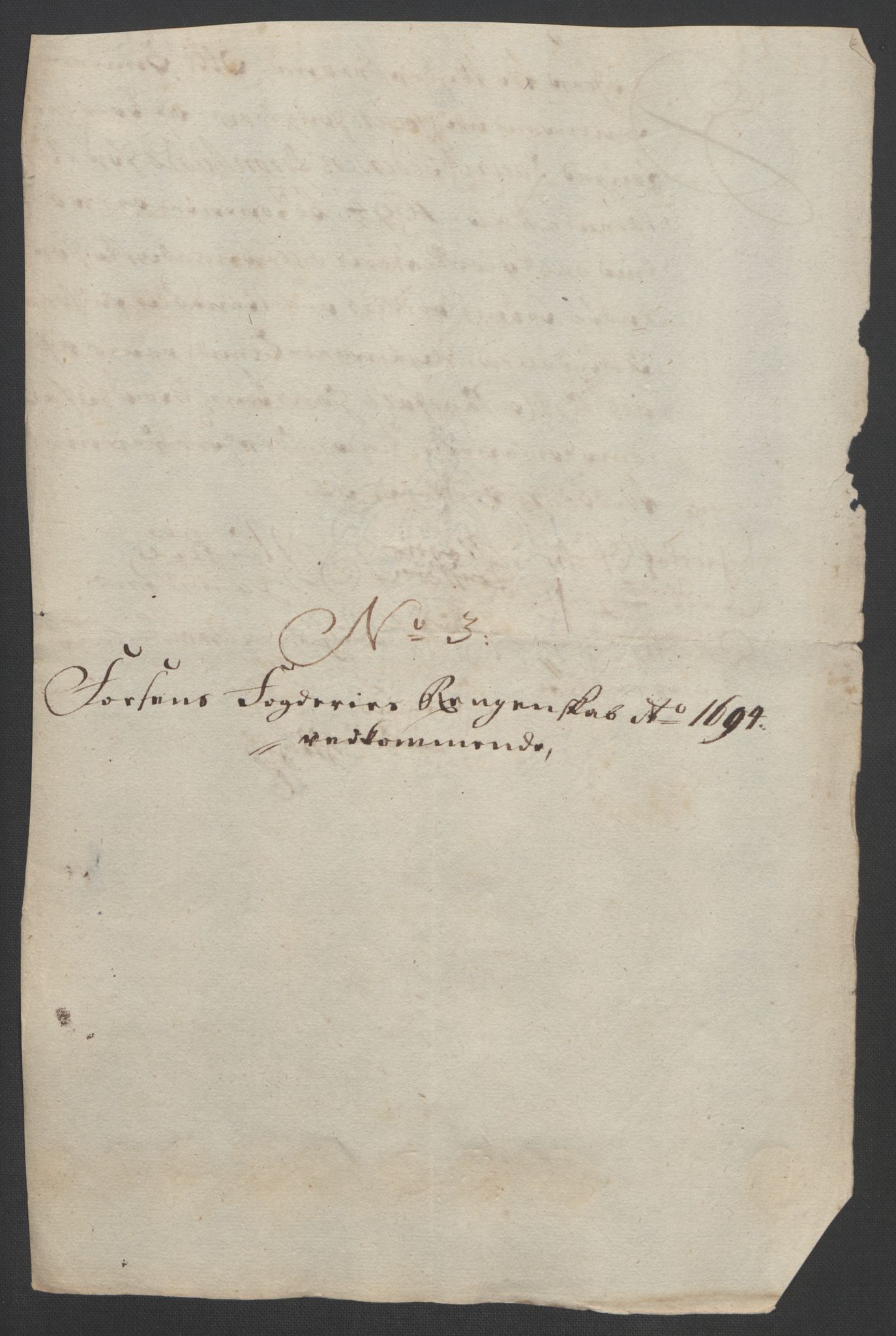 Rentekammeret inntil 1814, Reviderte regnskaper, Fogderegnskap, AV/RA-EA-4092/R57/L3850: Fogderegnskap Fosen, 1694, p. 164