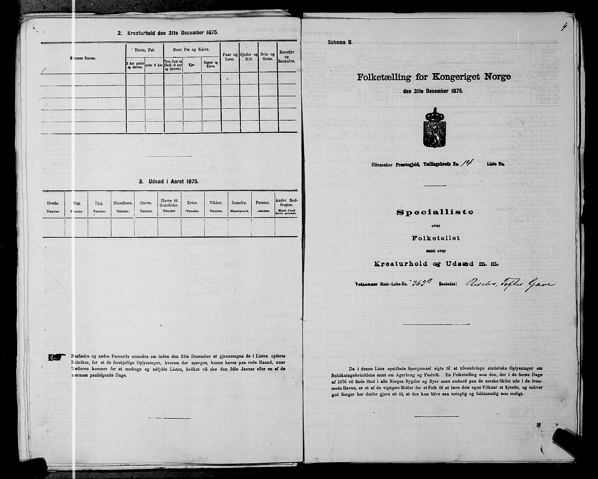 RA, 1875 census for 0235P Ullensaker, 1875, p. 2035