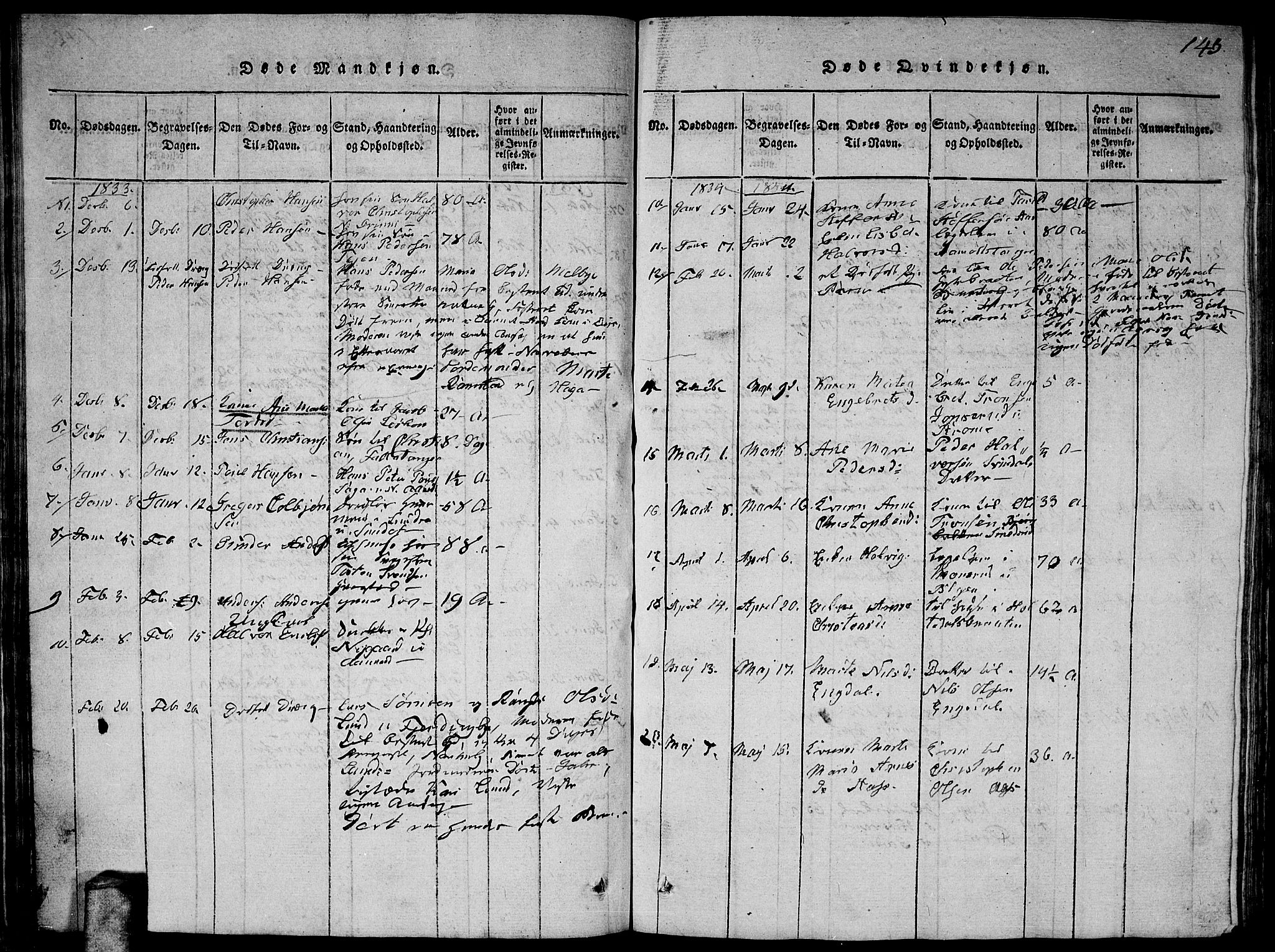 Fet prestekontor Kirkebøker, AV/SAO-A-10370a/G/Ga/L0001: Parish register (copy) no. I 1, 1815-1842, p. 143