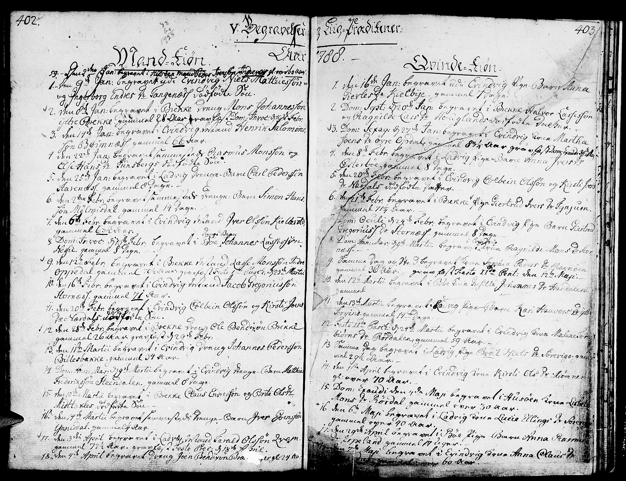 Gulen sokneprestembete, SAB/A-80201/H/Haa/Haaa/L0015: Parish register (official) no. A 15, 1788-1798, p. 402-403