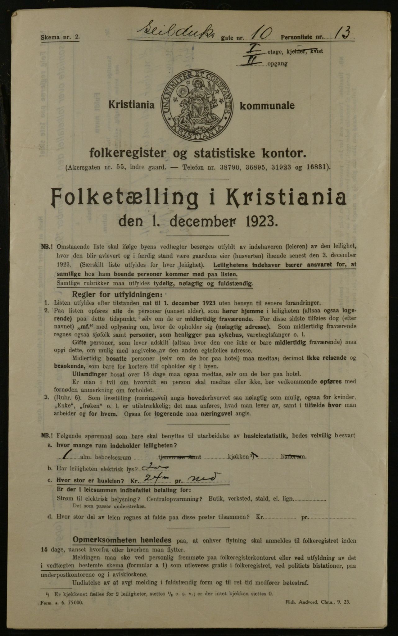 OBA, Municipal Census 1923 for Kristiania, 1923, p. 104378