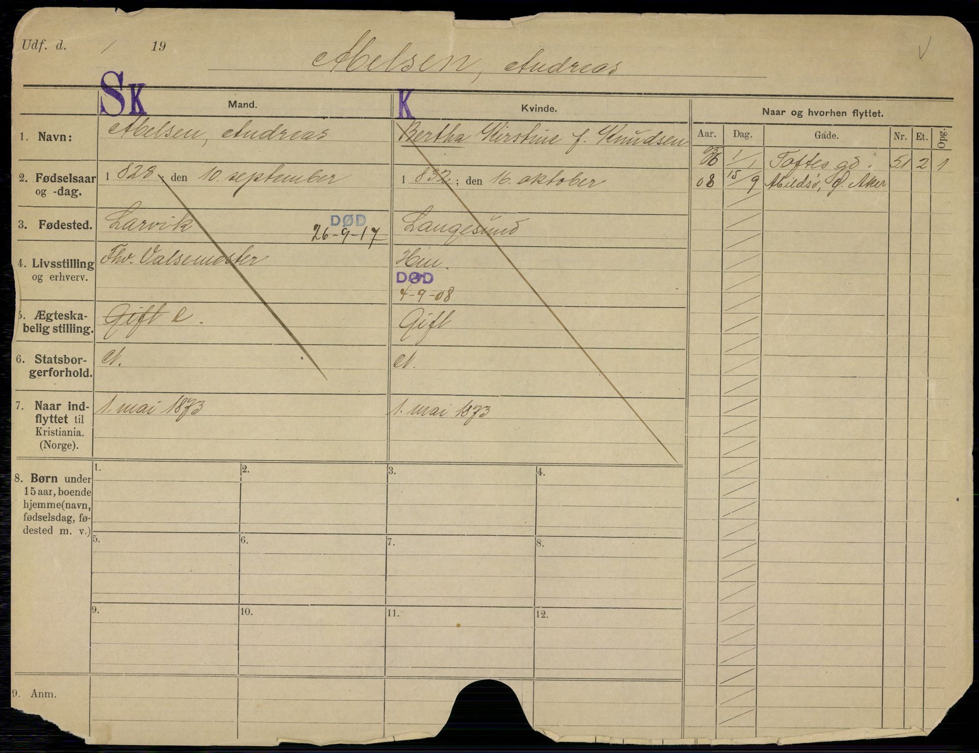 Oslo folkeregister, Registerkort, SAO/A-11715/G/Gb/L0023: Menn, 1917