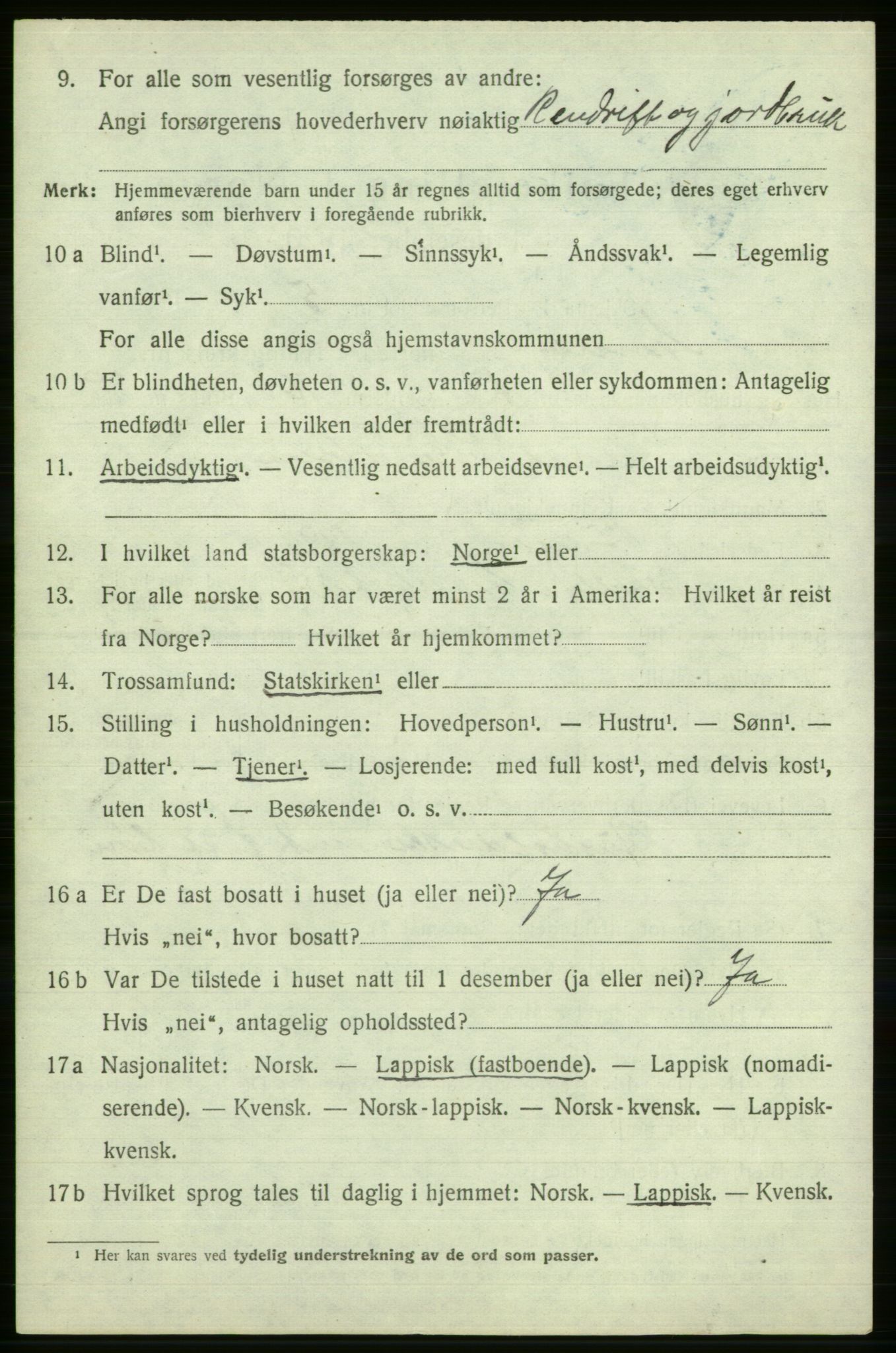 SATØ, 1920 census for Nesseby, 1920, p. 508