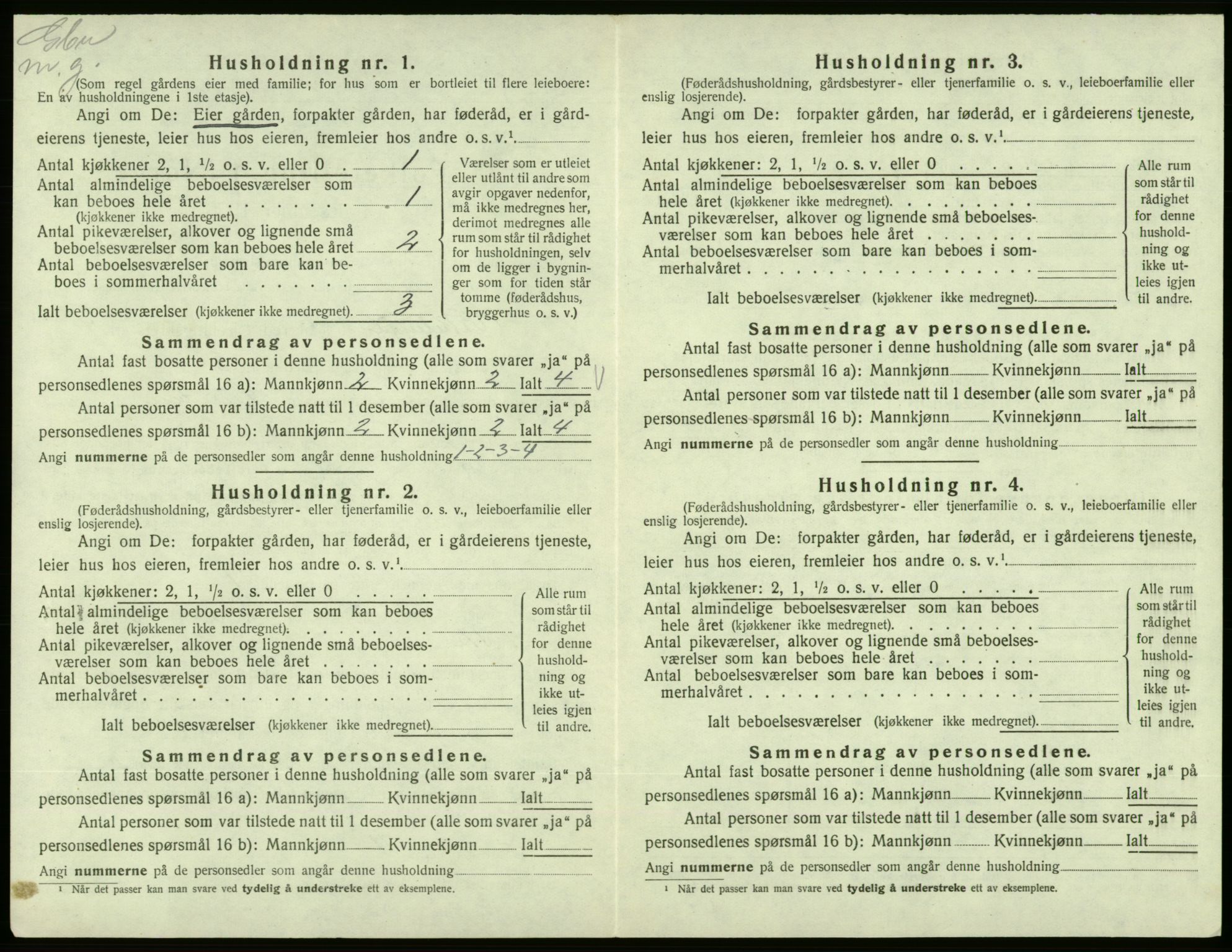 SAB, 1920 census for Vikebygd, 1920, p. 455