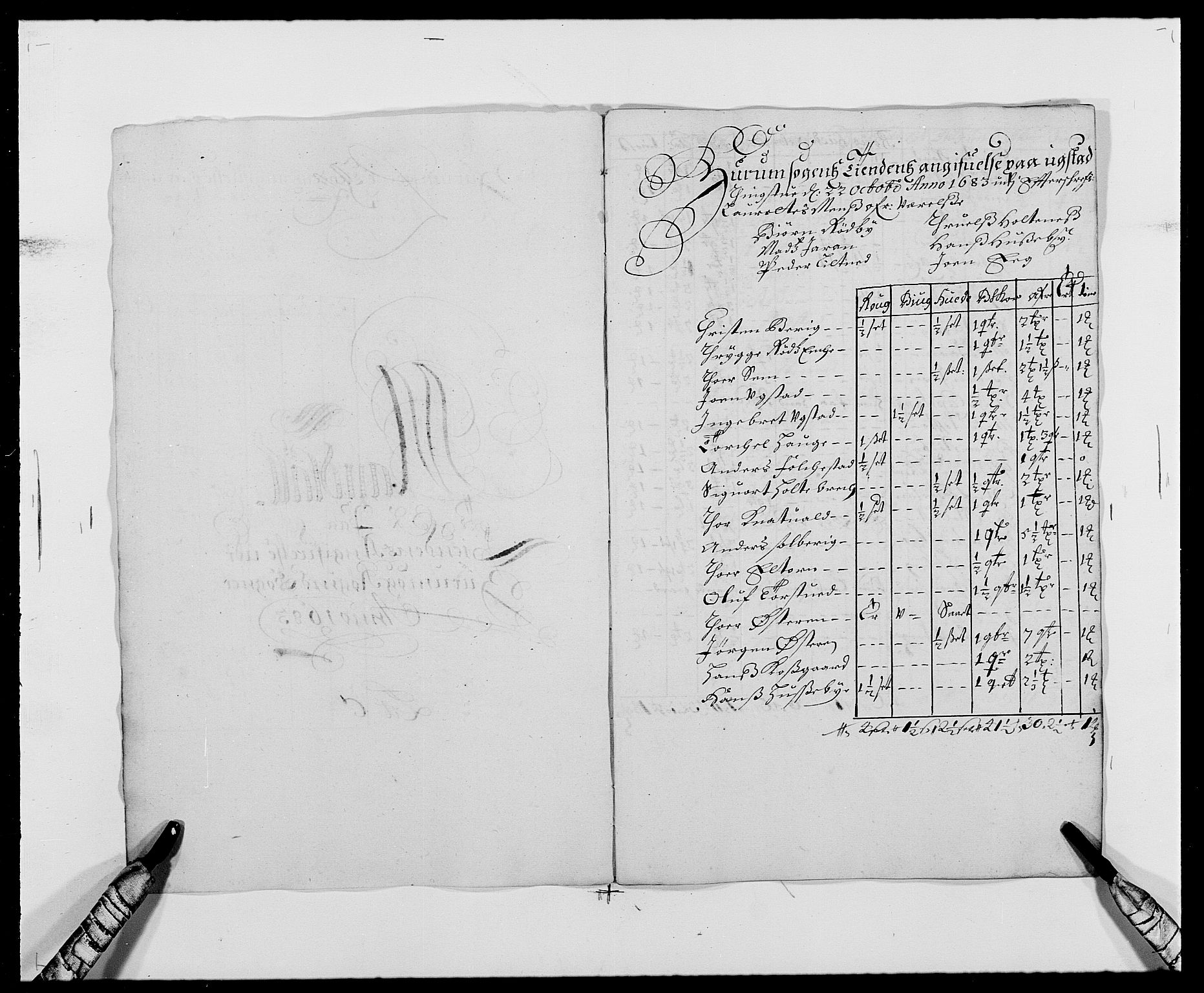 Rentekammeret inntil 1814, Reviderte regnskaper, Fogderegnskap, RA/EA-4092/R29/L1692: Fogderegnskap Hurum og Røyken, 1682-1687, p. 132