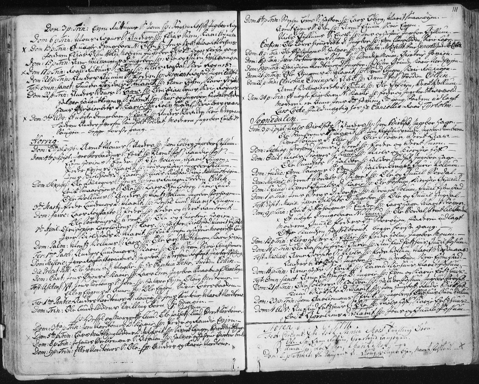 Ministerialprotokoller, klokkerbøker og fødselsregistre - Sør-Trøndelag, SAT/A-1456/687/L0991: Parish register (official) no. 687A02, 1747-1790, p. 111