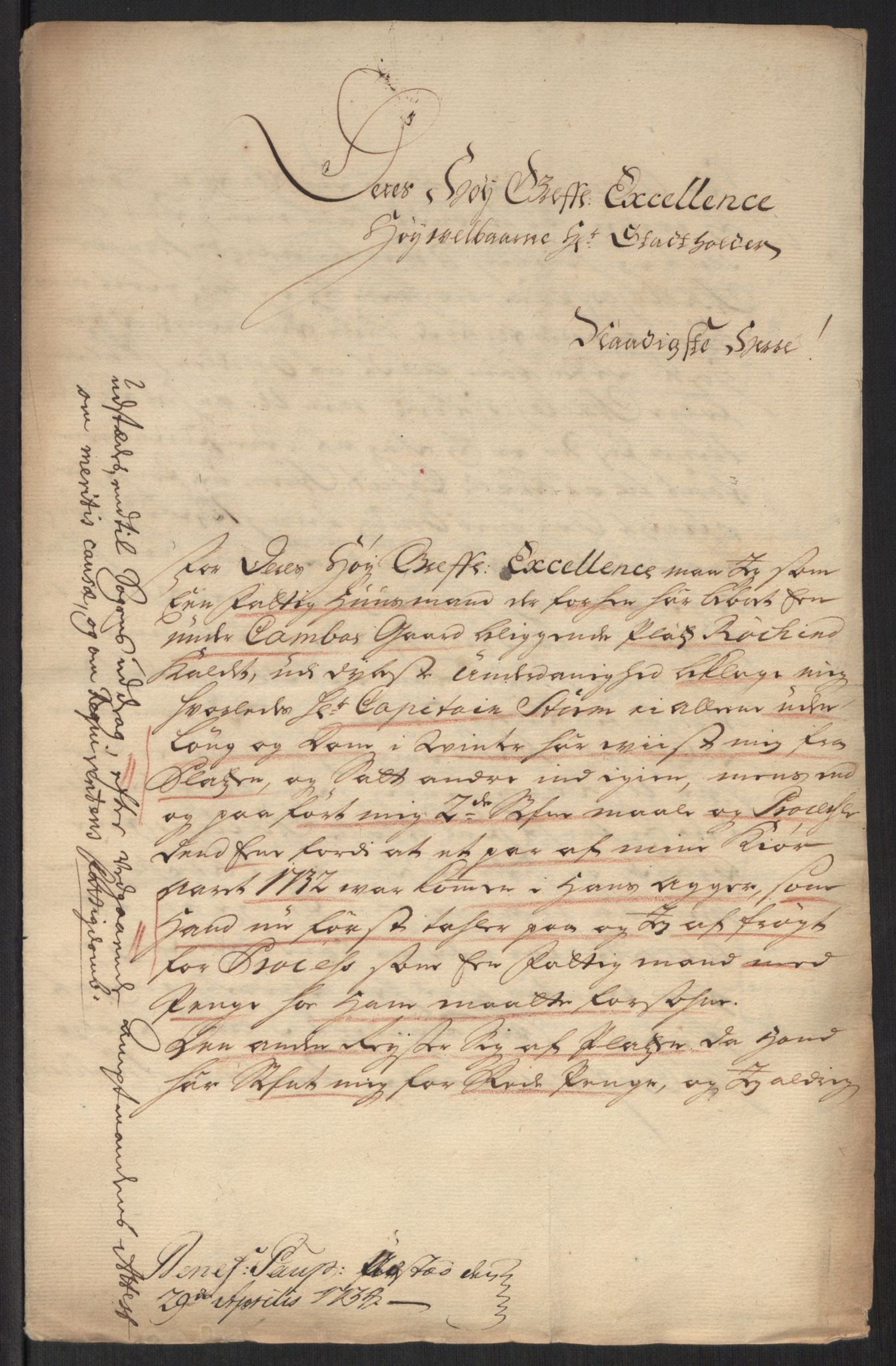 Stattholderembetet 1572-1771, AV/RA-EA-2870/Ef/L0107: Brev fra embetsmenn og andre, 1733-1734, p. 227