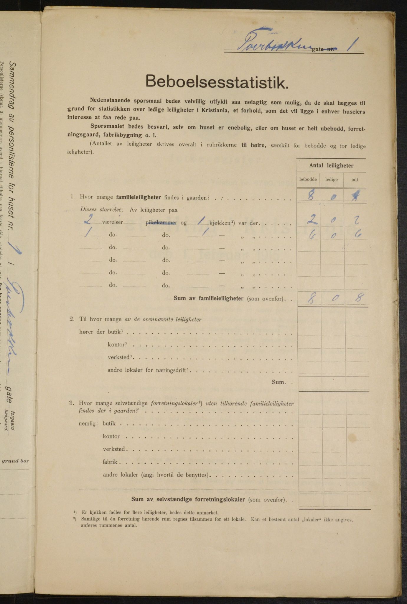 OBA, Municipal Census 1915 for Kristiania, 1915, p. 117578