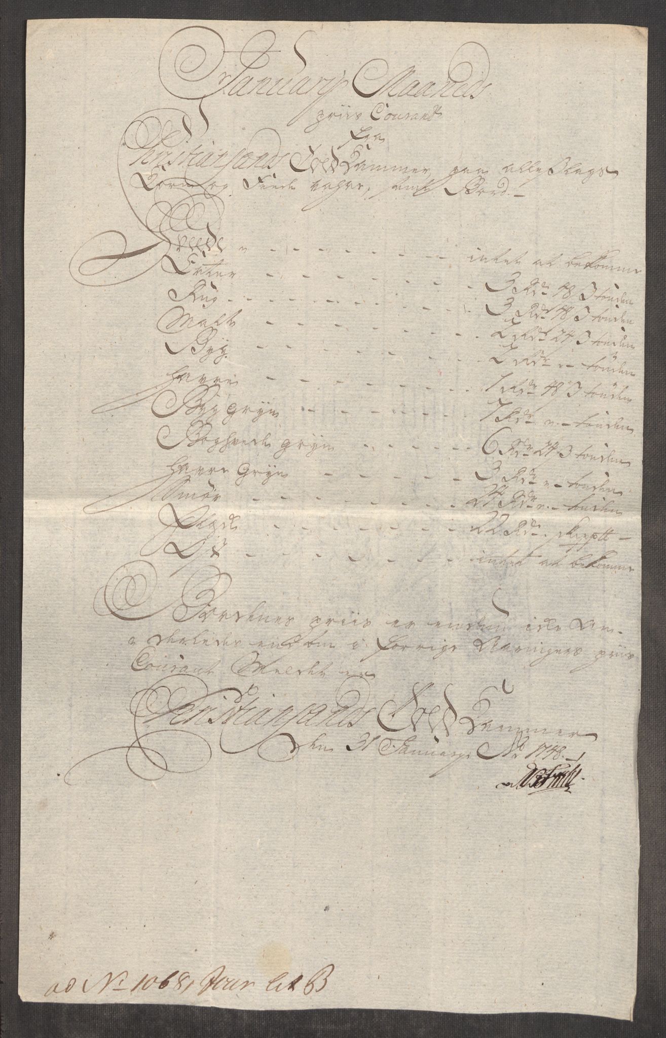 Rentekammeret inntil 1814, Realistisk ordnet avdeling, RA/EA-4070/Oe/L0003: [Ø1]: Priskuranter, 1745-1748, p. 838