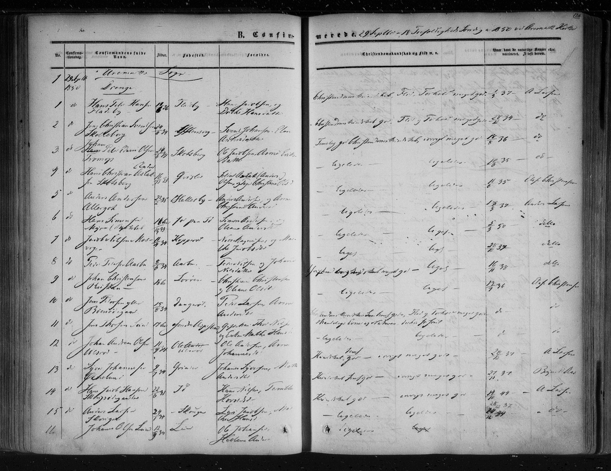 Aremark prestekontor Kirkebøker, SAO/A-10899/F/Fc/L0003: Parish register (official) no. III 3, 1850-1865, p. 126
