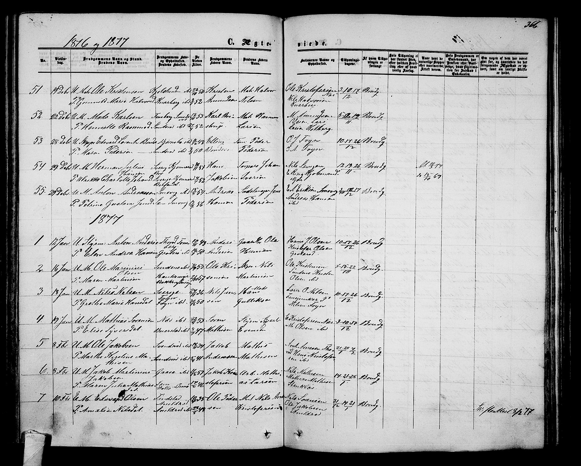 Nøtterøy kirkebøker, AV/SAKO-A-354/G/Ga/L0002: Parish register (copy) no. I 2, 1860-1877, p. 366