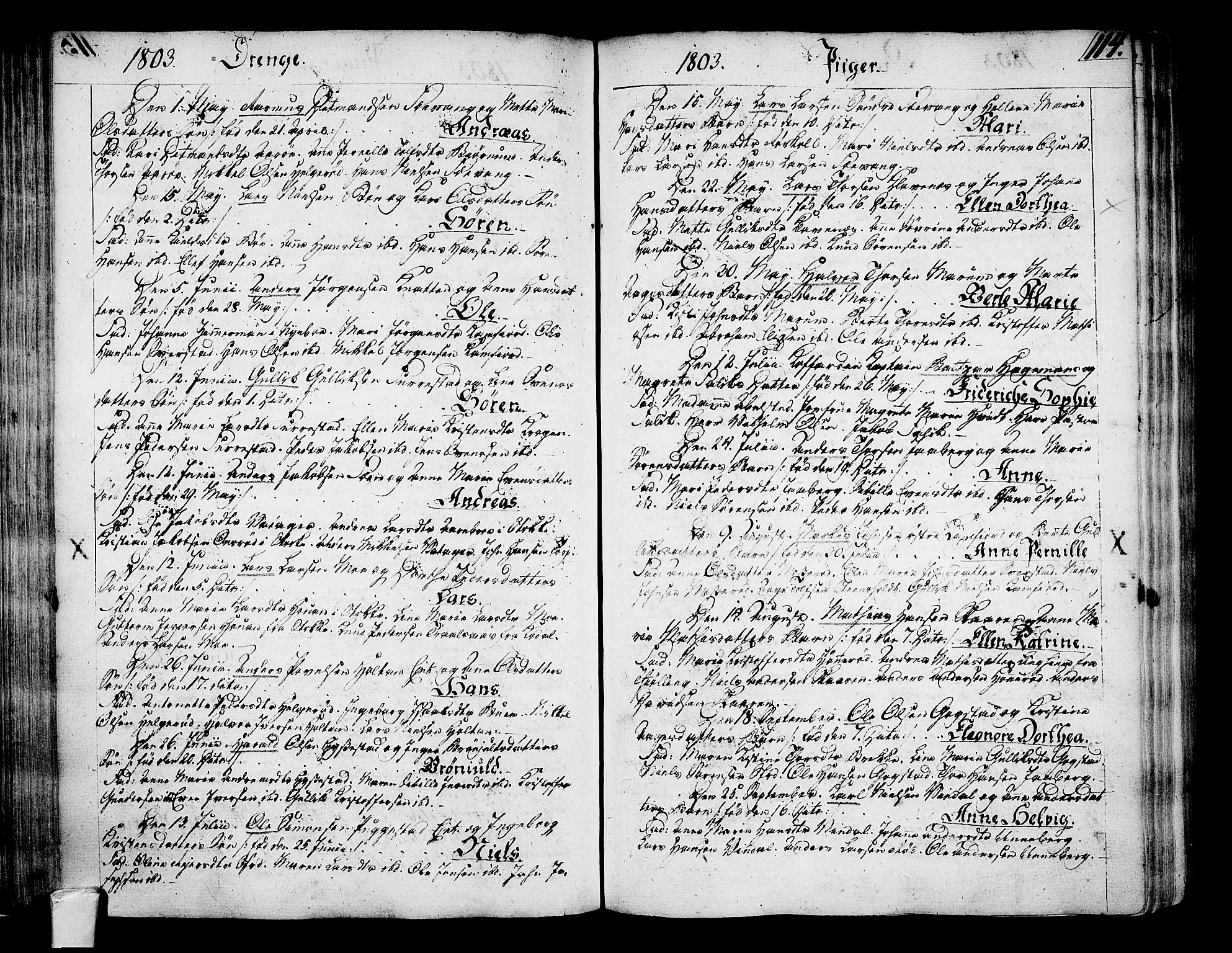 Sandar kirkebøker, SAKO/A-243/F/Fa/L0003: Parish register (official) no. 3, 1789-1814, p. 114