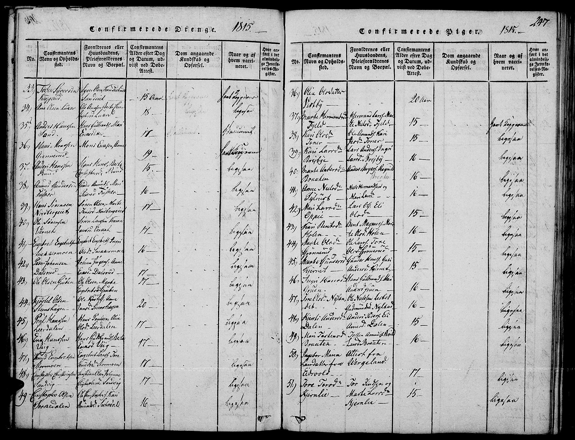 Strøm-Odalen prestekontor, AV/SAH-PREST-028/H/Ha/Haa/L0006: Parish register (official) no. 6, 1814-1850, p. 247