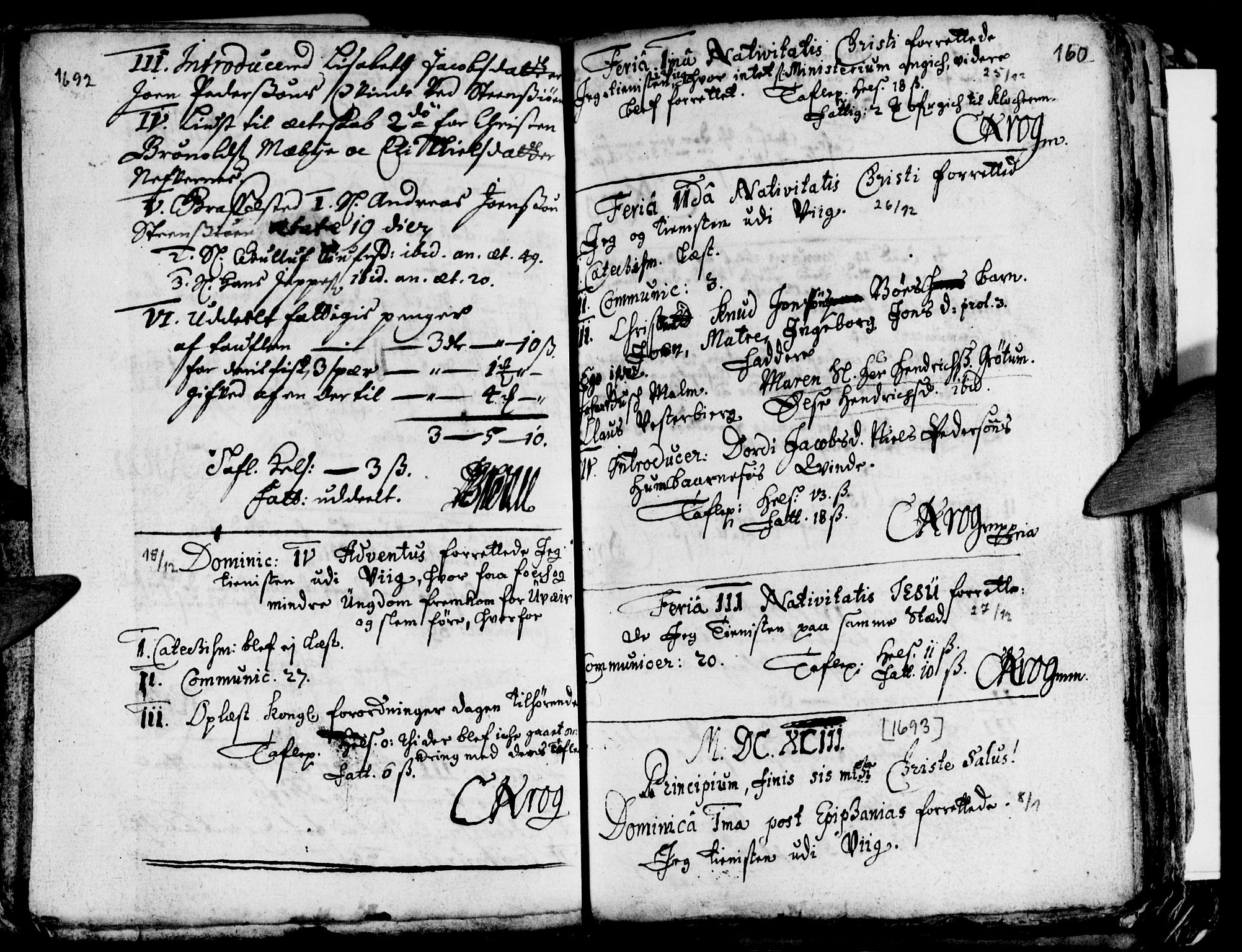 Ministerialprotokoller, klokkerbøker og fødselsregistre - Nordland, SAT/A-1459/812/L0172: Parish register (official) no. 812A01, 1677-1718, p. 160