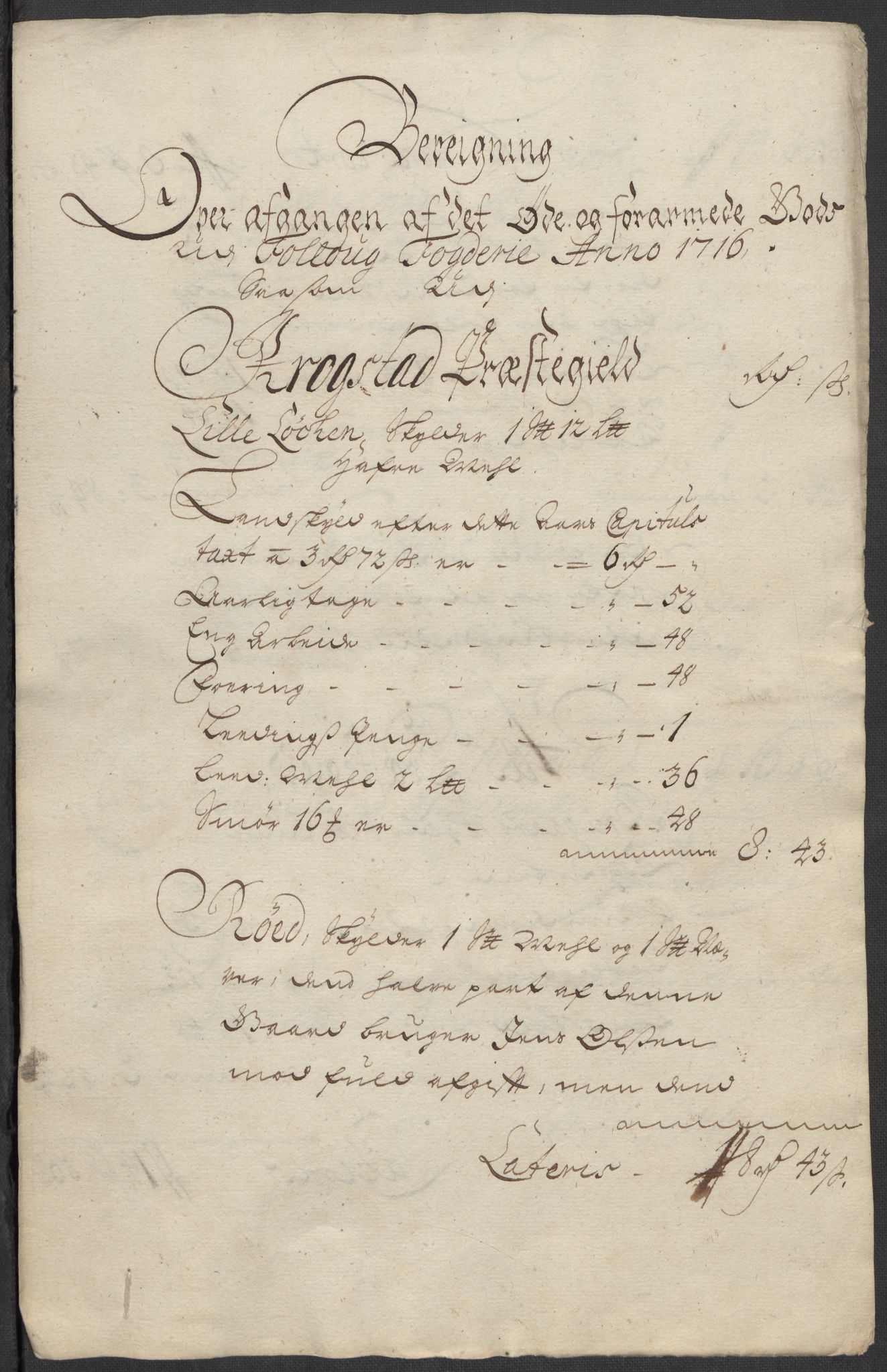 Rentekammeret inntil 1814, Reviderte regnskaper, Fogderegnskap, AV/RA-EA-4092/R10/L0454: Fogderegnskap Aker og Follo, 1716, p. 343