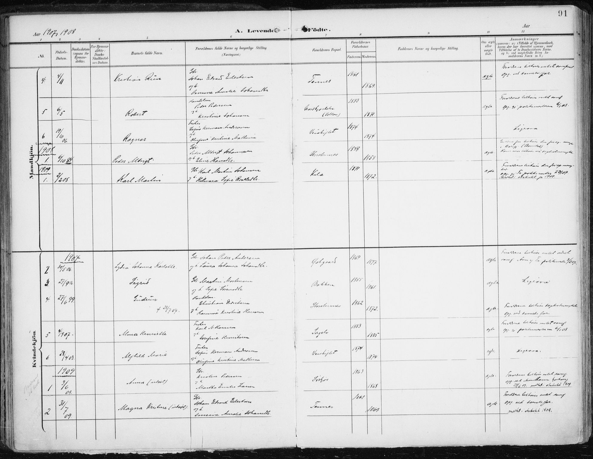 Balsfjord sokneprestembete, SATØ/S-1303/G/Ga/L0006kirke: Parish register (official) no. 6, 1897-1909, p. 91