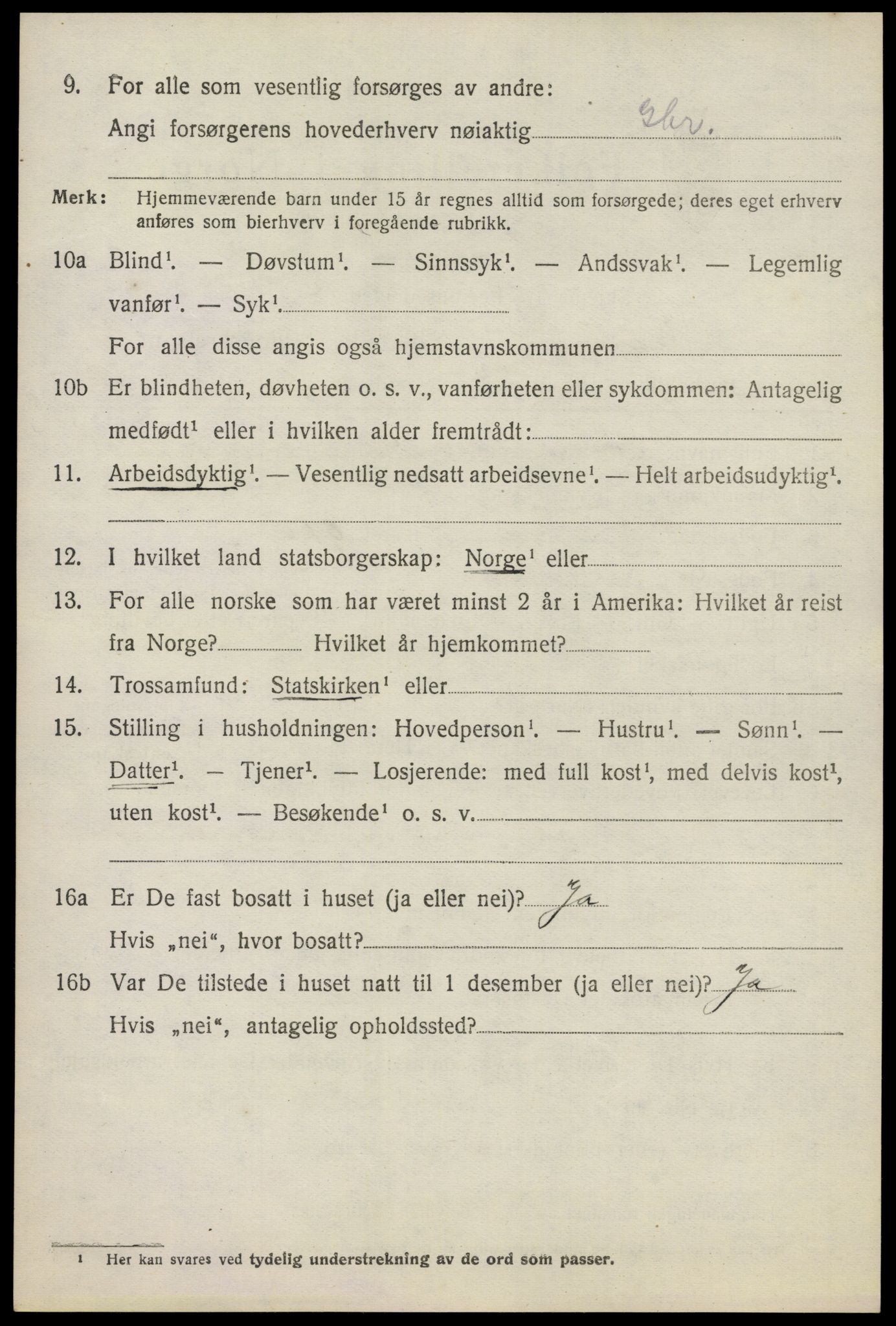 SAO, 1920 census for Feiring, 1920, p. 1049