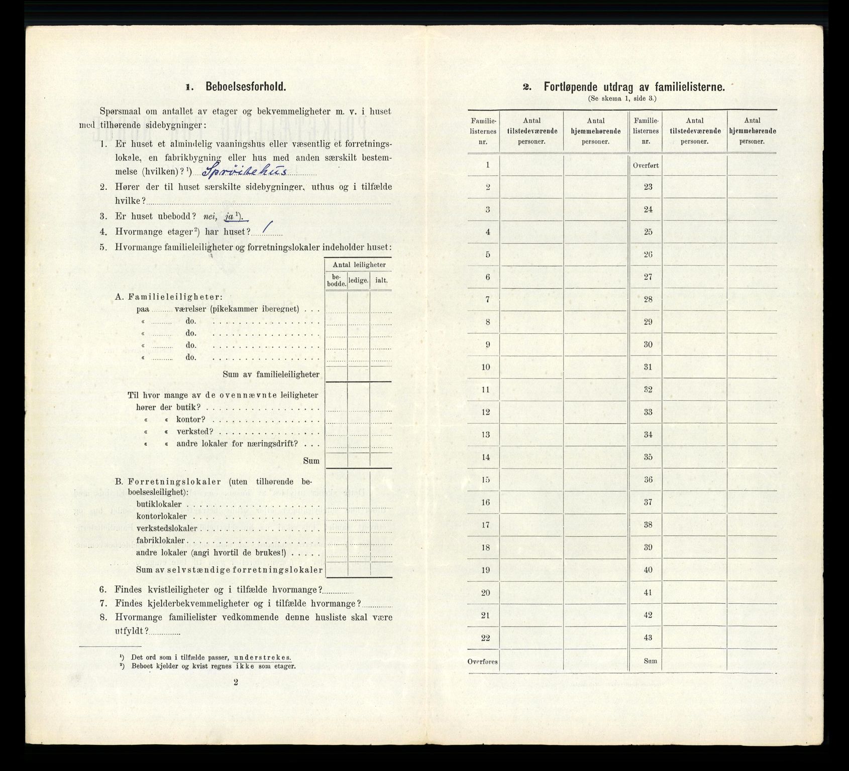 RA, 1910 census for Brevik, 1910, p. 1603