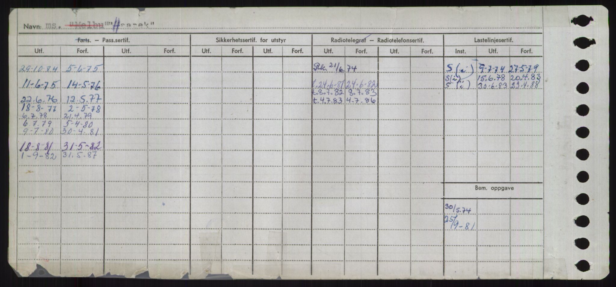 Sjøfartsdirektoratet med forløpere, Skipsmålingen, AV/RA-S-1627/H/Ha/L0003/0001: Fartøy, Hilm-Mar / Fartøy, Hilm-Kol, p. 258