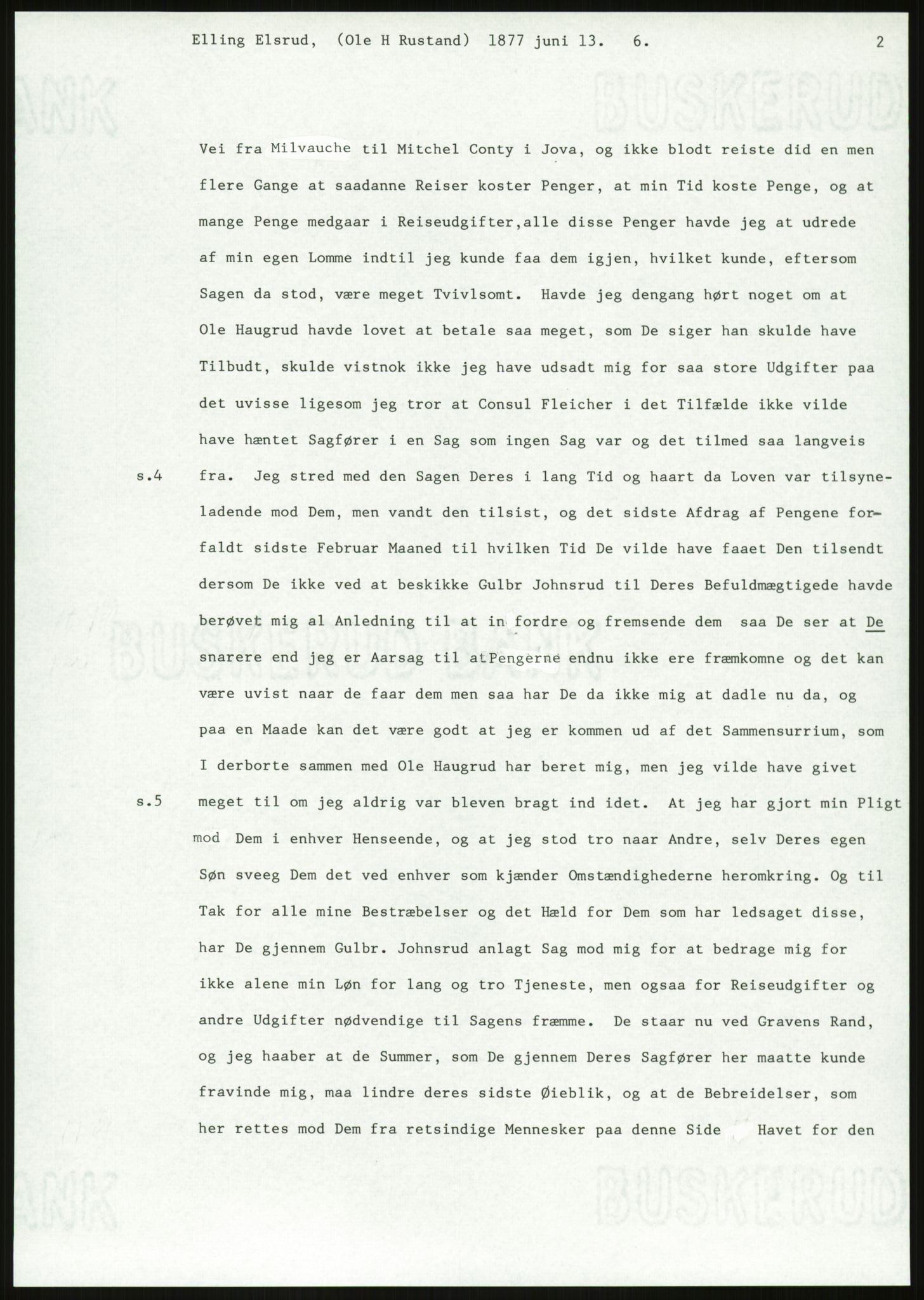 Samlinger til kildeutgivelse, Amerikabrevene, AV/RA-EA-4057/F/L0018: Innlån fra Buskerud: Elsrud, 1838-1914, p. 1209