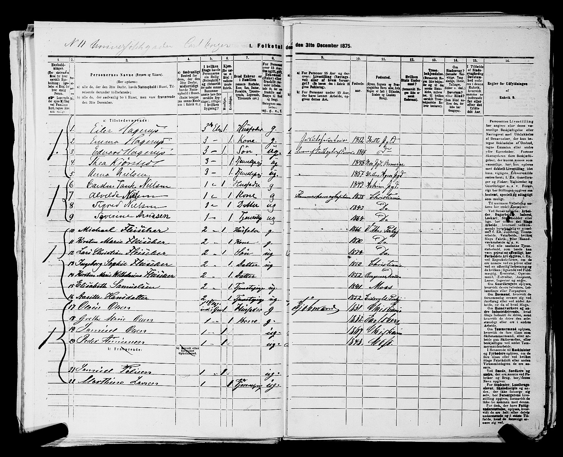 RA, 1875 census for 0301 Kristiania, 1875, p. 3222