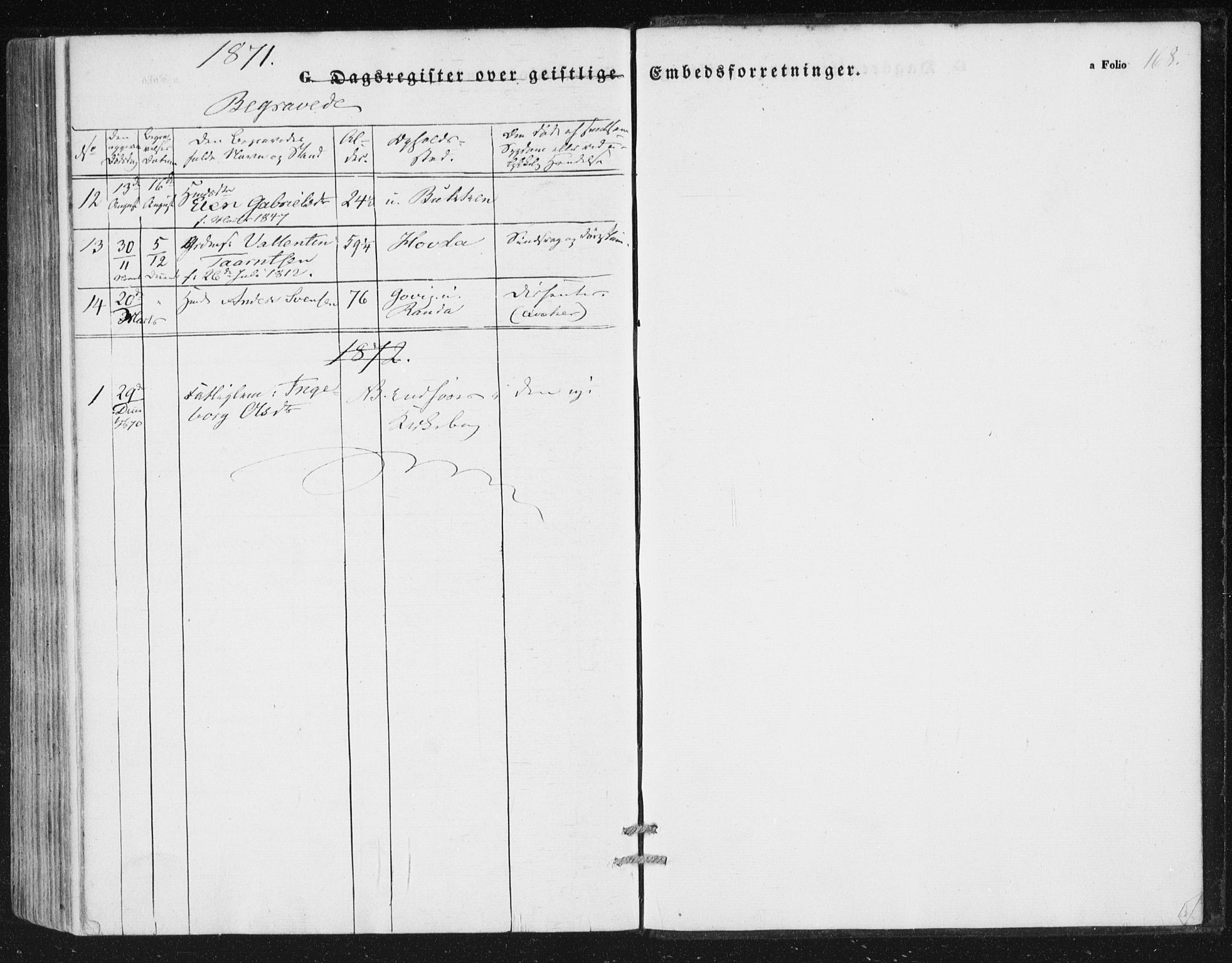 Hjelmeland sokneprestkontor, SAST/A-101843/01/IV/L0010: Parish register (official) no. A 10, 1851-1871, p. 168