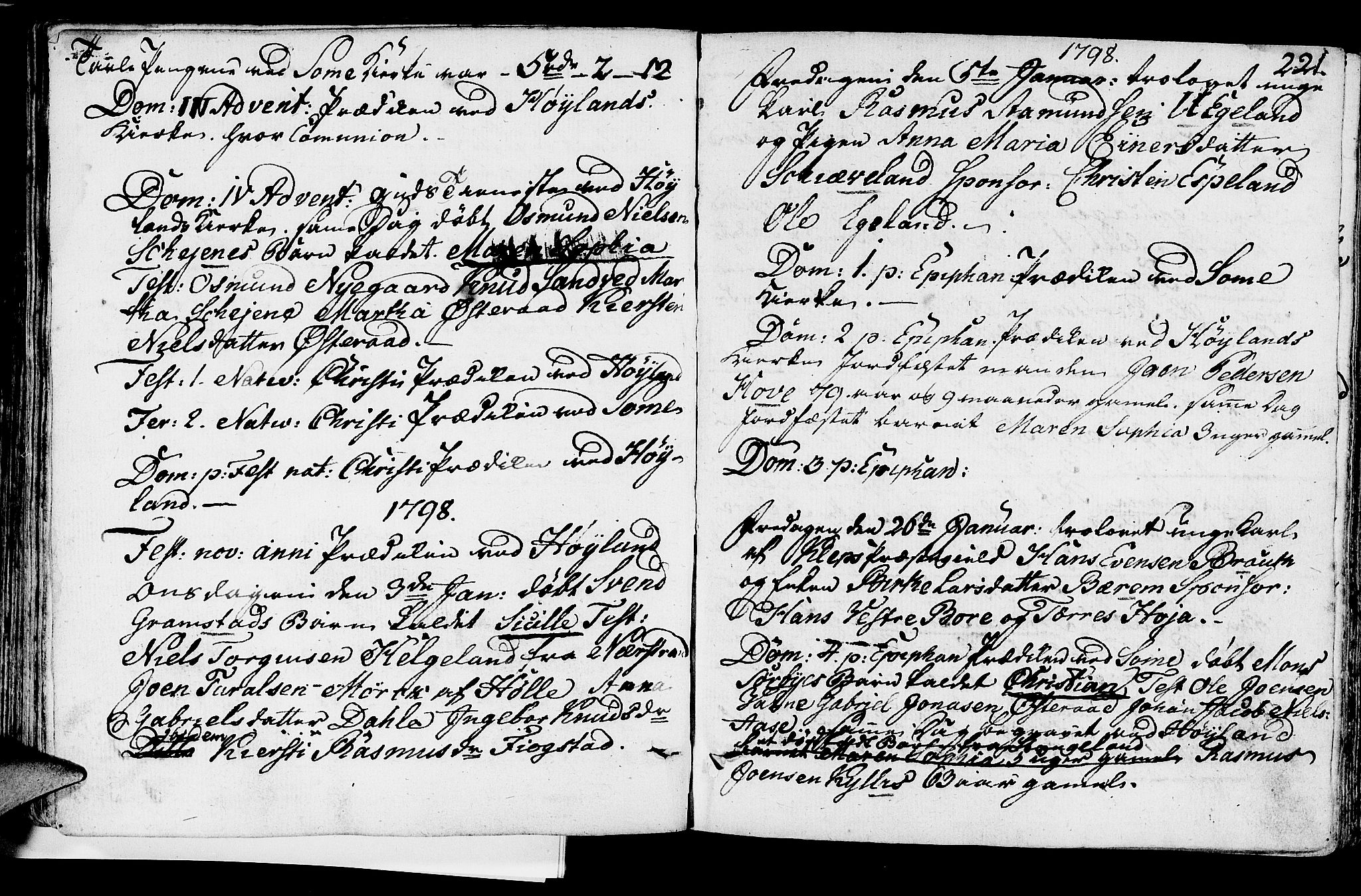 Høyland sokneprestkontor, SAST/A-101799/001/30BA/L0004: Parish register (official) no. A 4, 1784-1803, p. 221