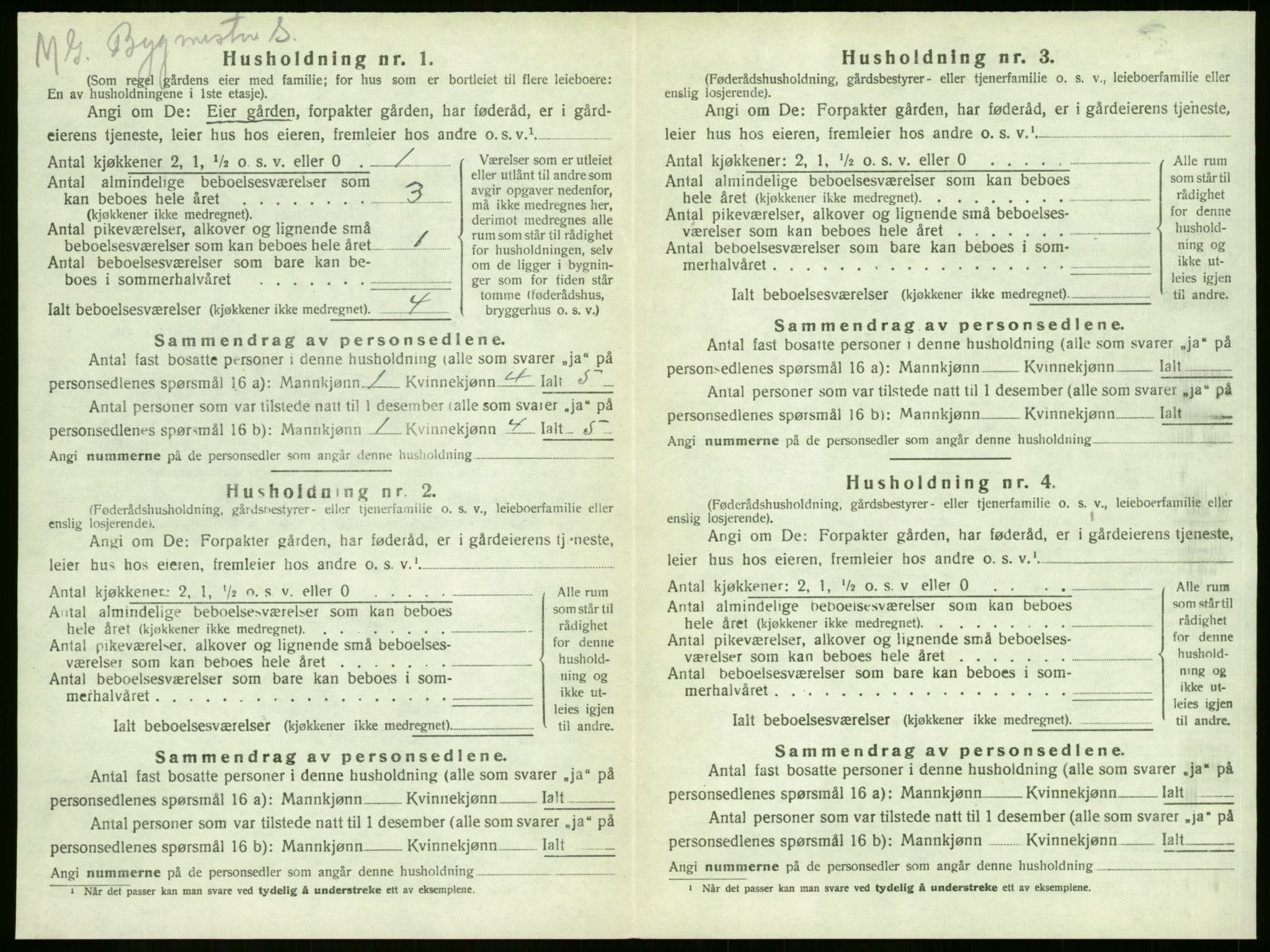 SAKO, 1920 census for Sandeherred, 1920, p. 1169