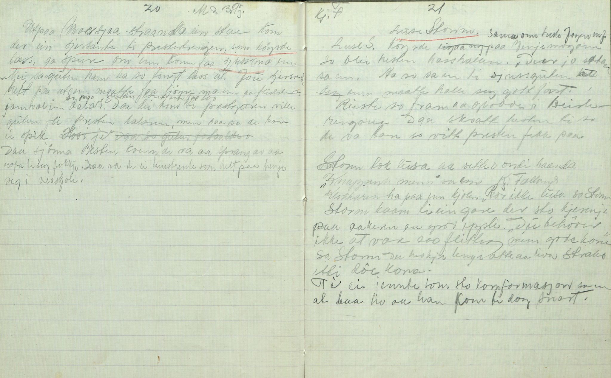 Rikard Berge, TEMU/TGM-A-1003/F/L0007/0037: 251-299 / 287 Oppskrifter av Vetle Aase, Mo, 1918, p. 20-21