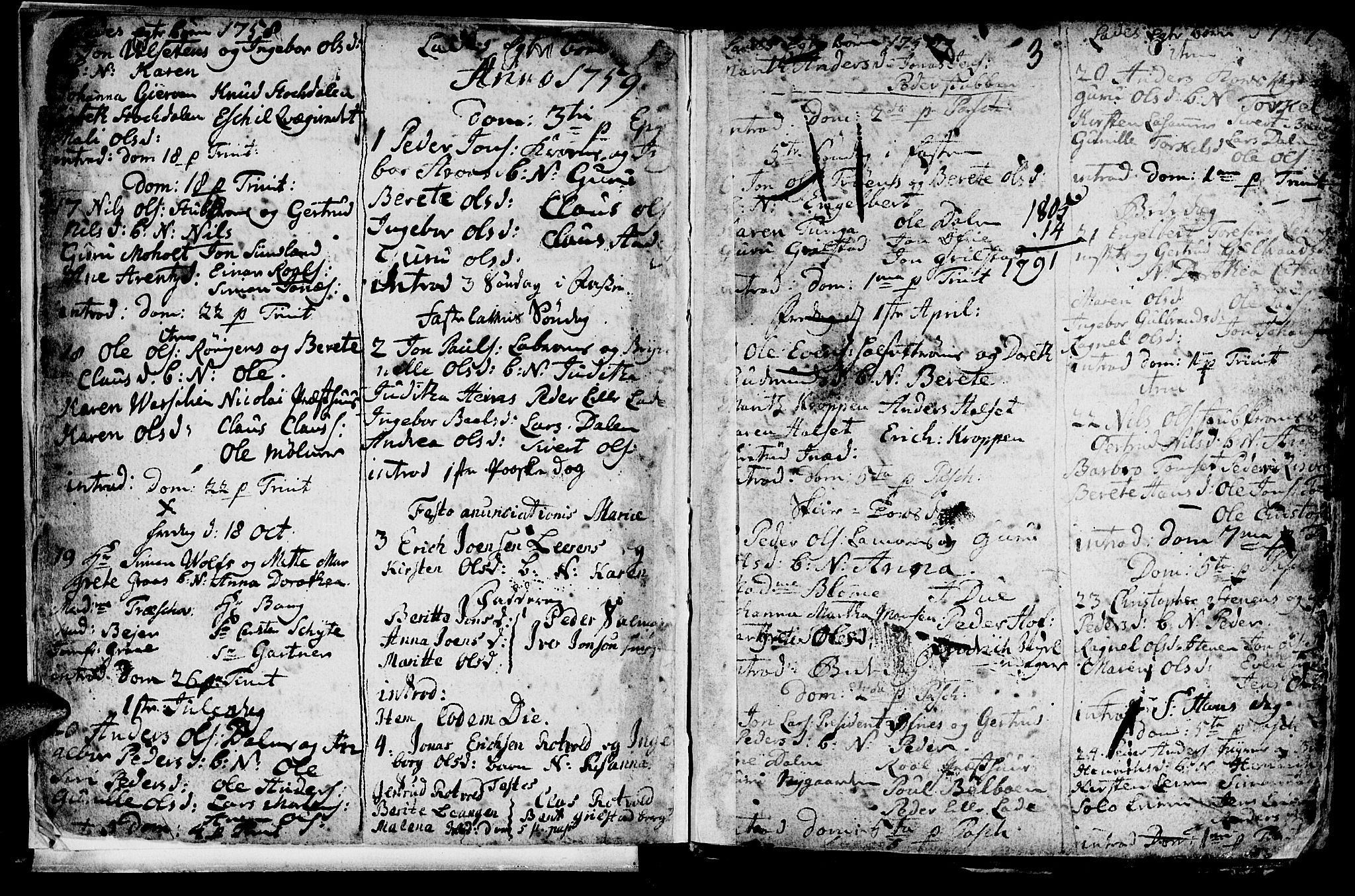 Ministerialprotokoller, klokkerbøker og fødselsregistre - Sør-Trøndelag, SAT/A-1456/606/L0305: Parish register (copy) no. 606C01, 1757-1819, p. 3