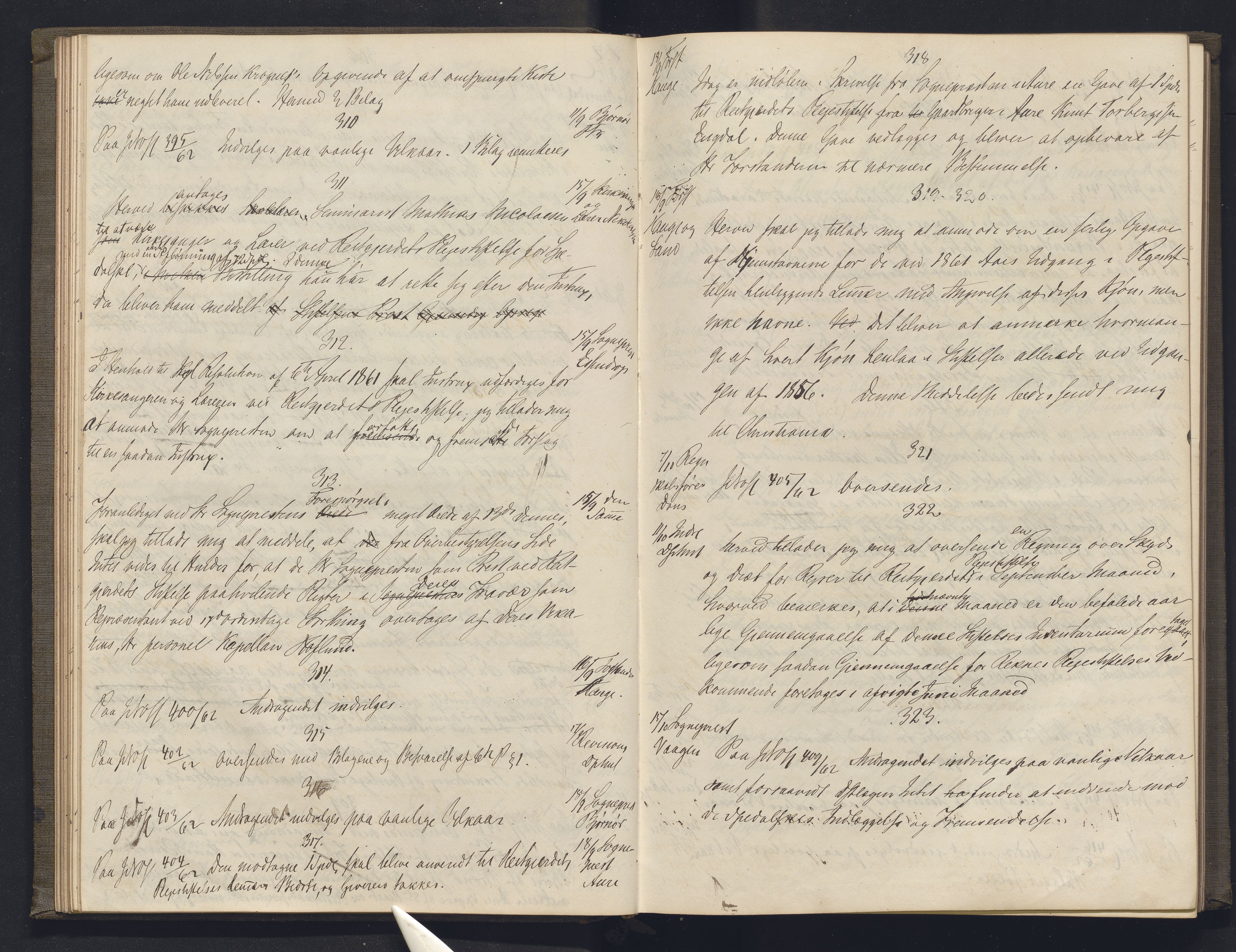 Lepraarkiver - Overlegen for den spedalske sykdom, AV/SAB-A-61001/B.b/L0003: Kopibok, 1862-1865