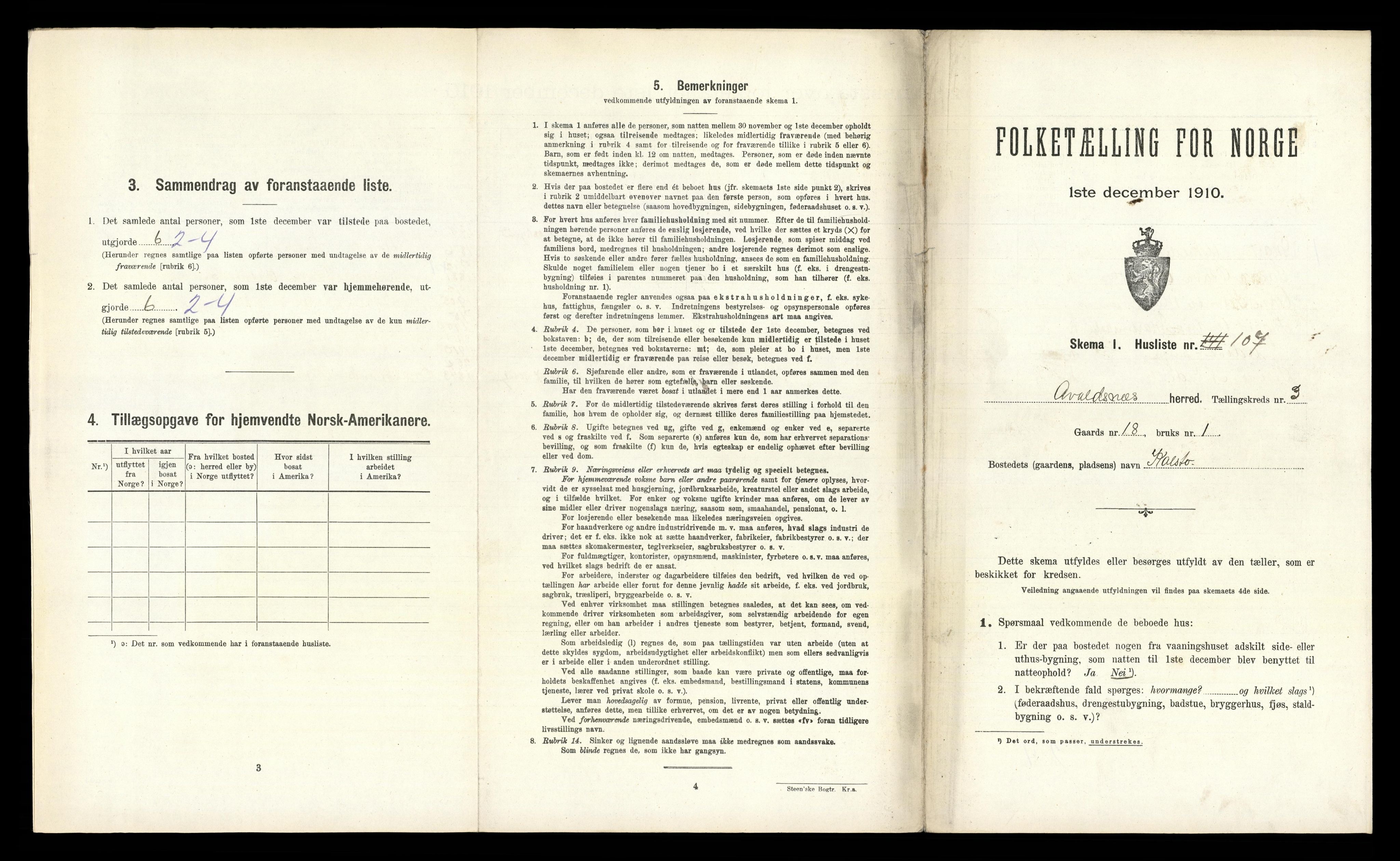 RA, 1910 census for Avaldsnes, 1910, p. 577