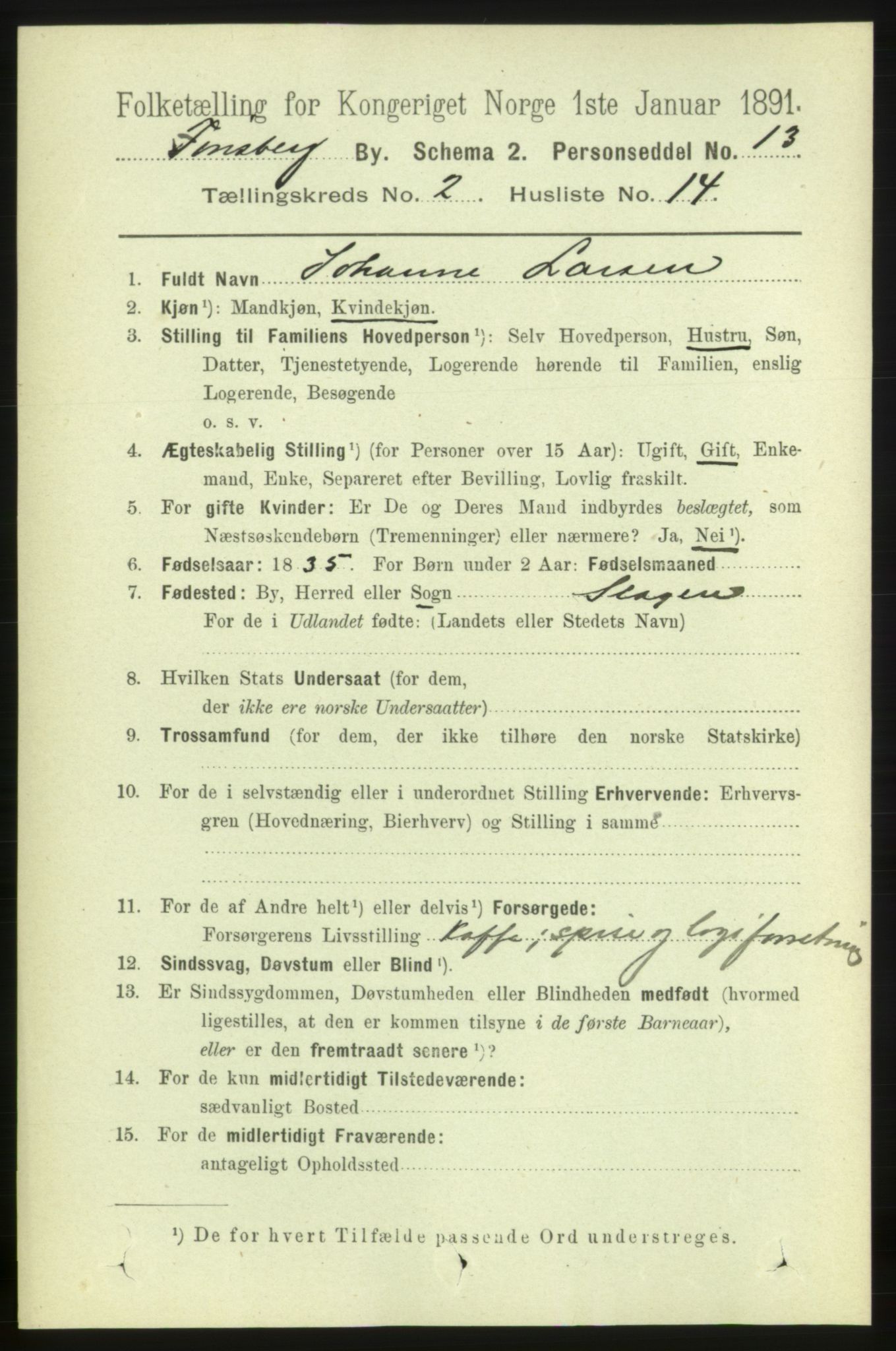 RA, 1891 census for 0705 Tønsberg, 1891, p. 1668