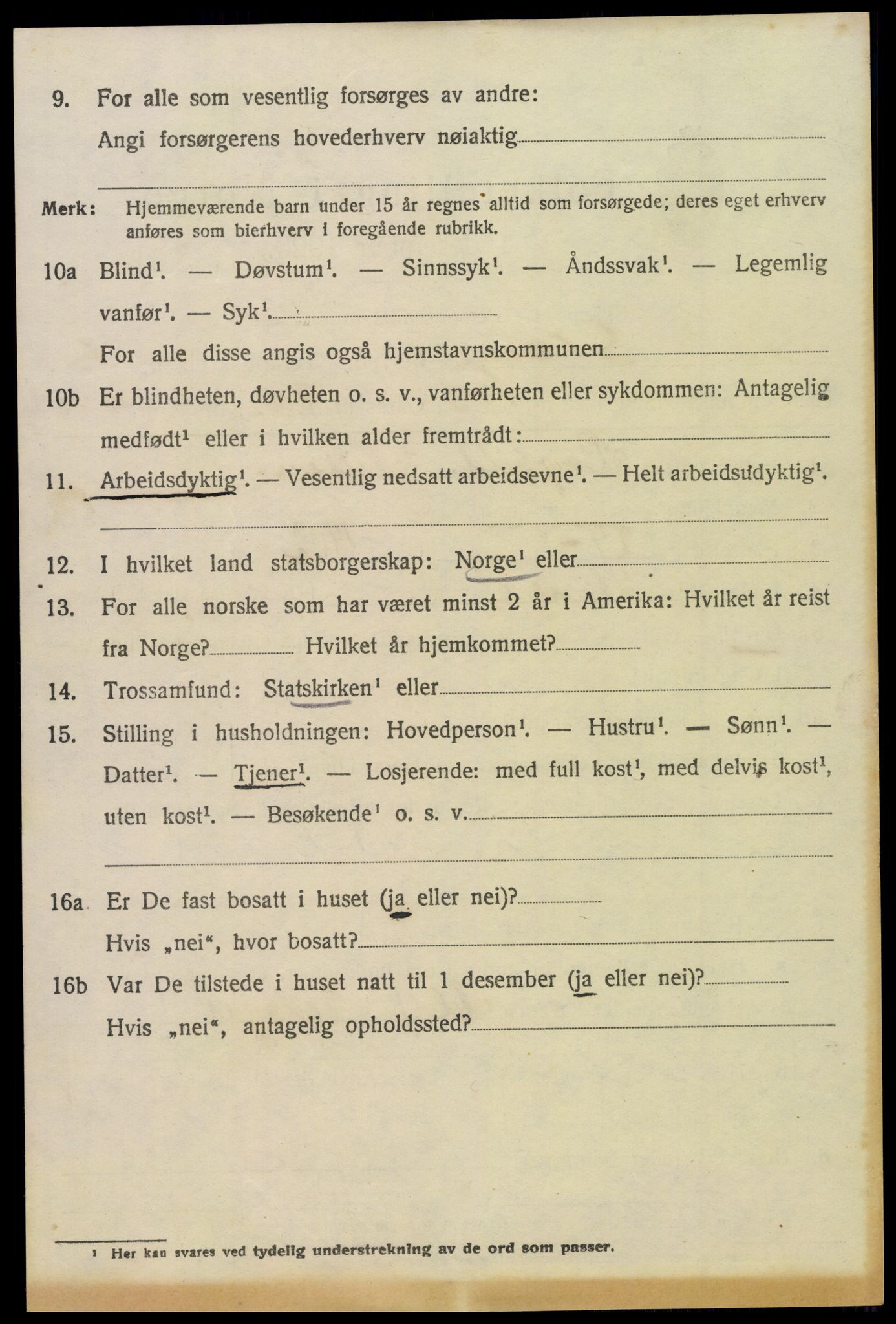 SAH, 1920 census for Stange, 1920, p. 12218