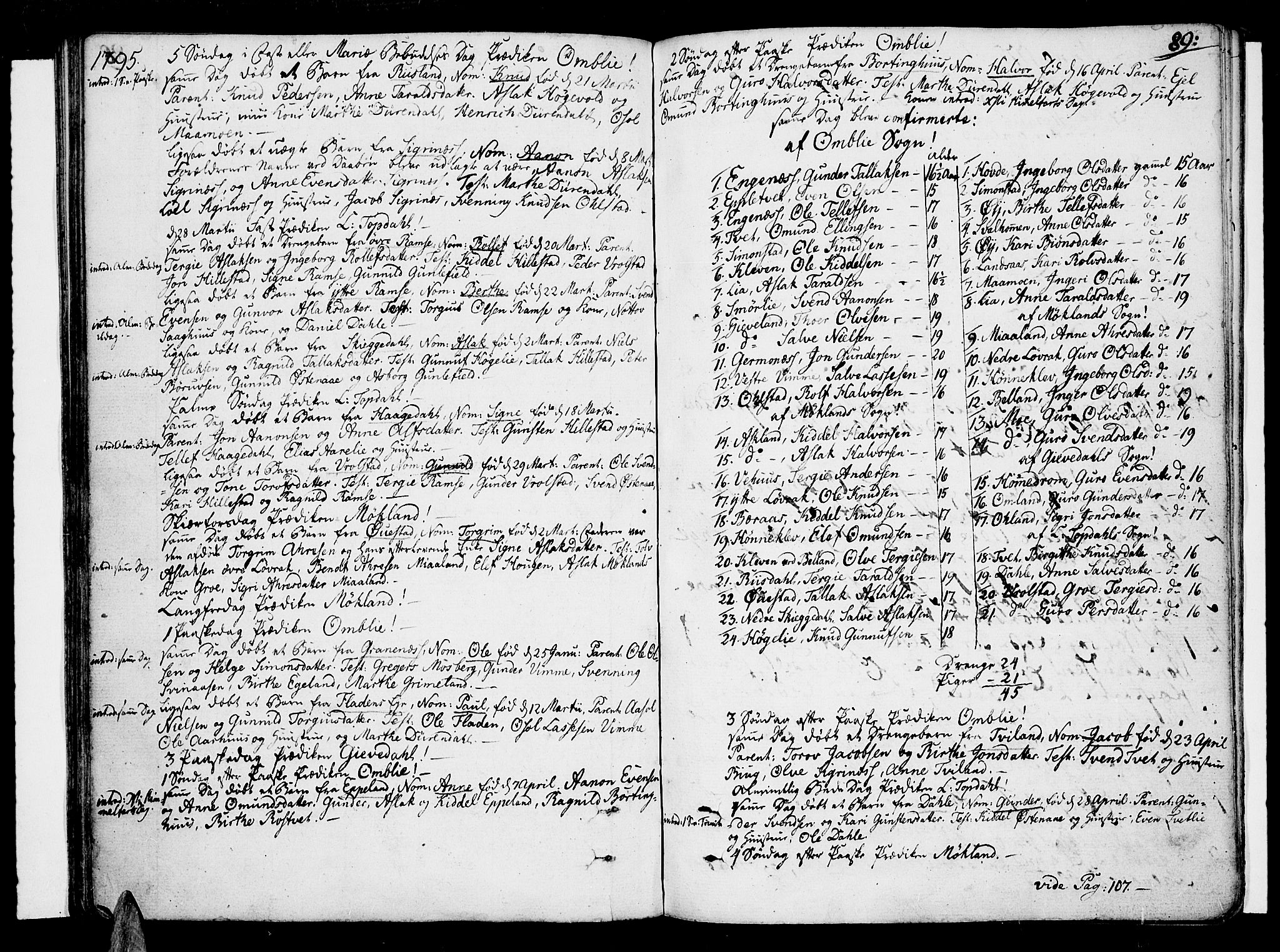 Åmli sokneprestkontor, AV/SAK-1111-0050/F/Fa/Fac/L0004: Parish register (official) no. A 4, 1775-1796, p. 89