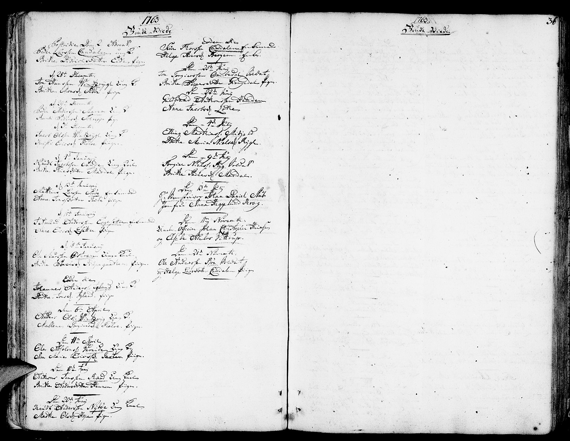 Gloppen sokneprestembete, SAB/A-80101/H/Haa/Haaa/L0004: Parish register (official) no. A 4, 1758-1784, p. 36