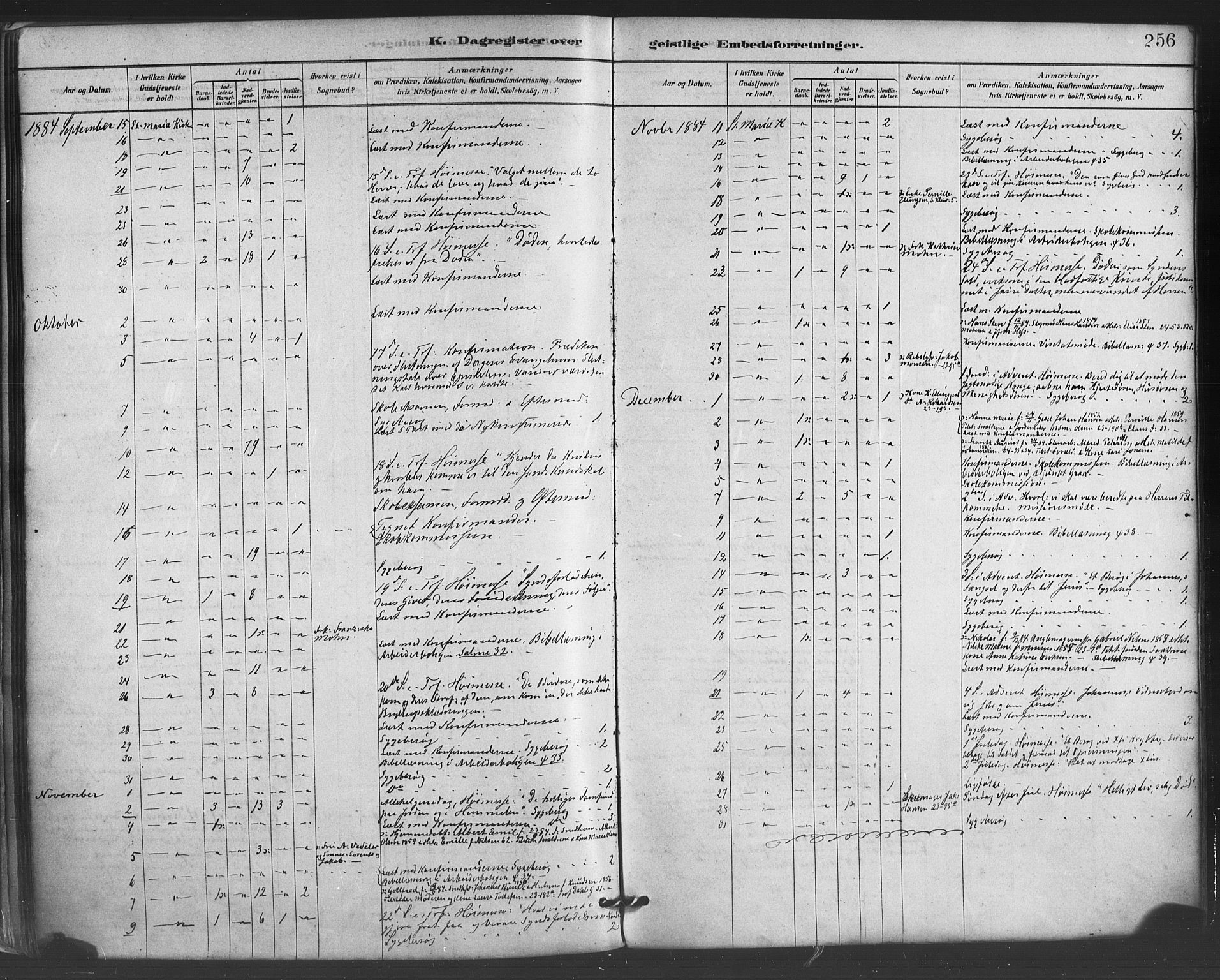 Mariakirken Sokneprestembete, AV/SAB-A-76901/H/Haa/L0007: Parish register (official) no. A 7, 1878-1893, p. 256